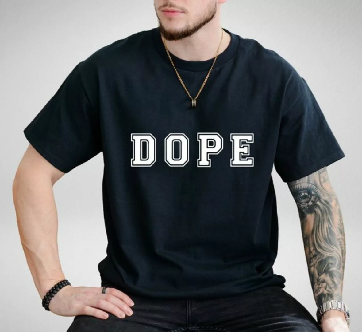 Quality Elegance T-Shirt DOPE Basic Cotton T-shirt günstig online kaufen