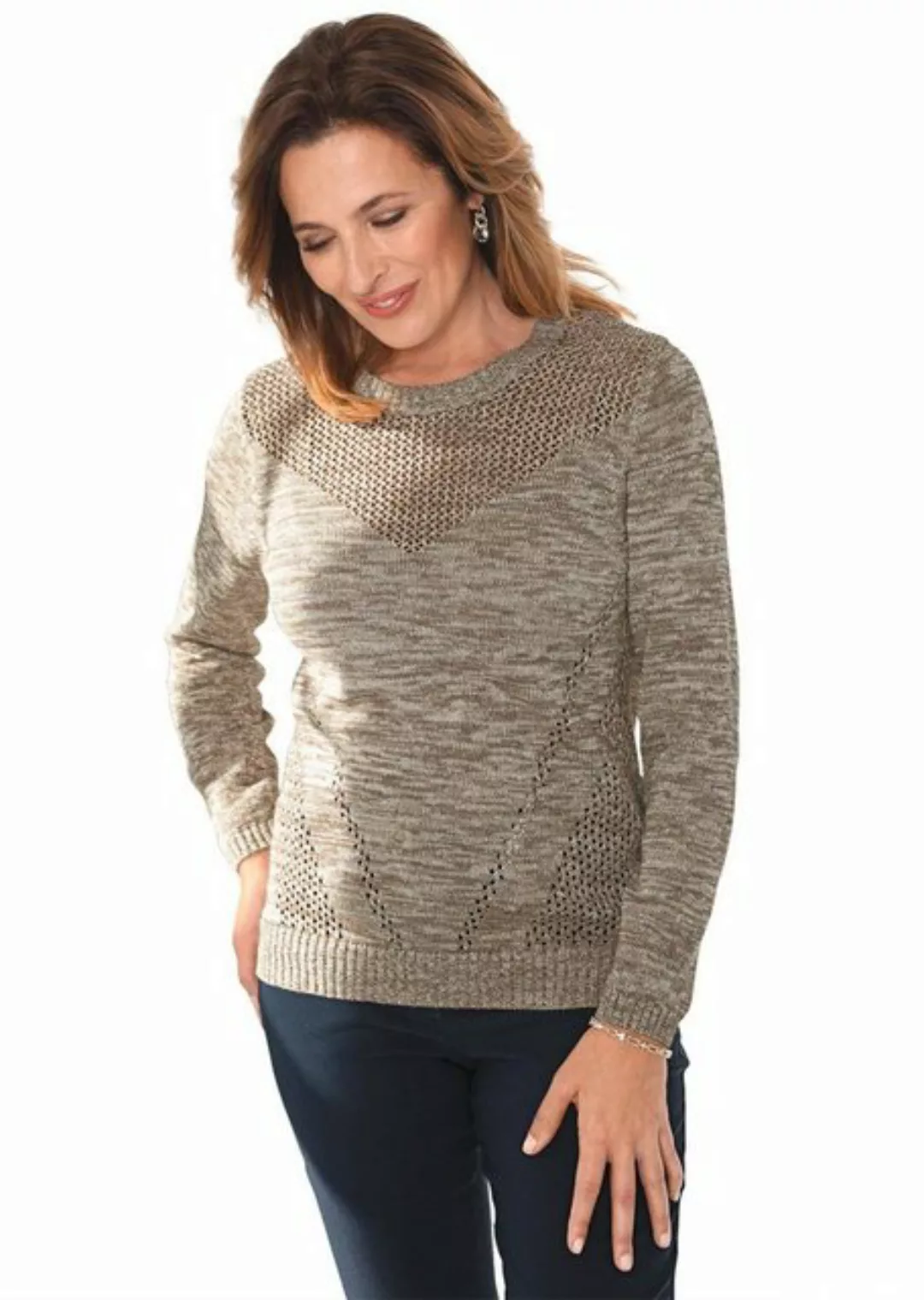 GOLDNER Strickpullover Kurzgröße: Pullover mit Glanzgarn günstig online kaufen