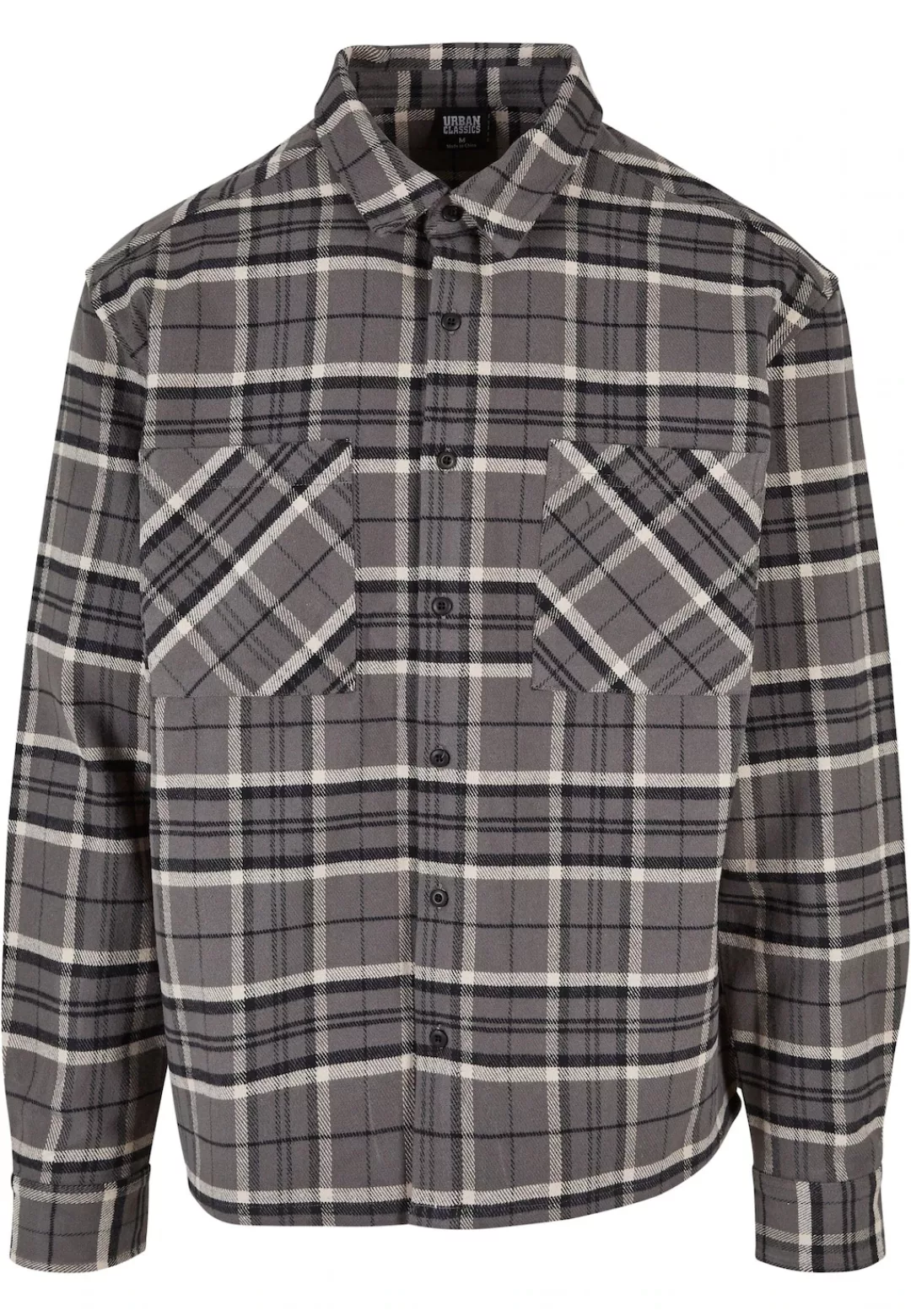 URBAN CLASSICS Langarmhemd "Urban Classics Herren Boxy Kane Check Shirt", ( günstig online kaufen