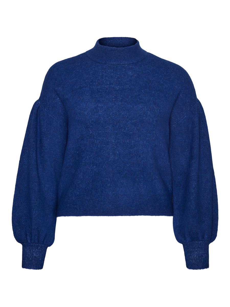 VERO MODA High Neck Pullover Damen Blau günstig online kaufen