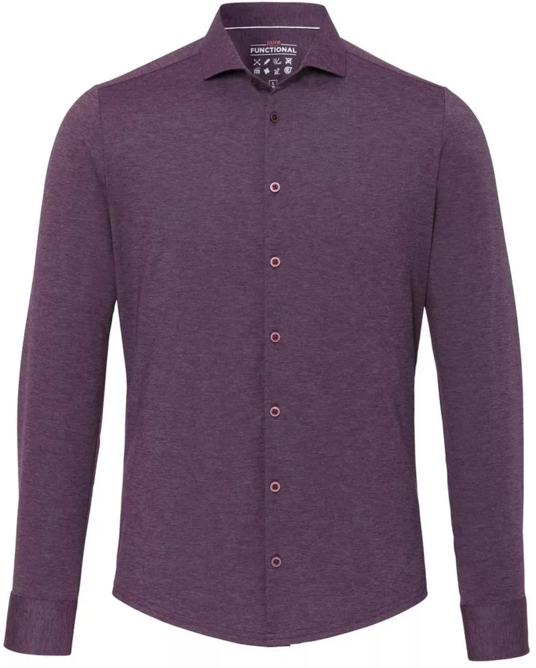 Pure The Functional Shirt Aubergine - Größe 44 günstig online kaufen