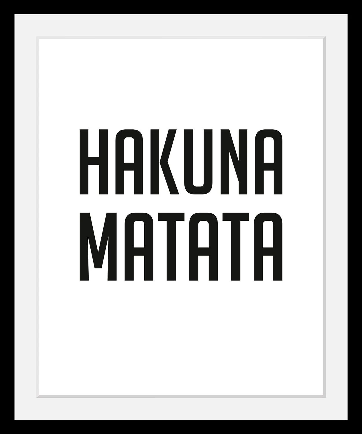 queence Bild »Hakuna Matata«, in 3 Größen, gerahmt günstig online kaufen