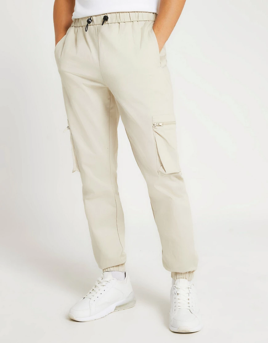 River Island – Cargohose in Ecru-Weiß günstig online kaufen