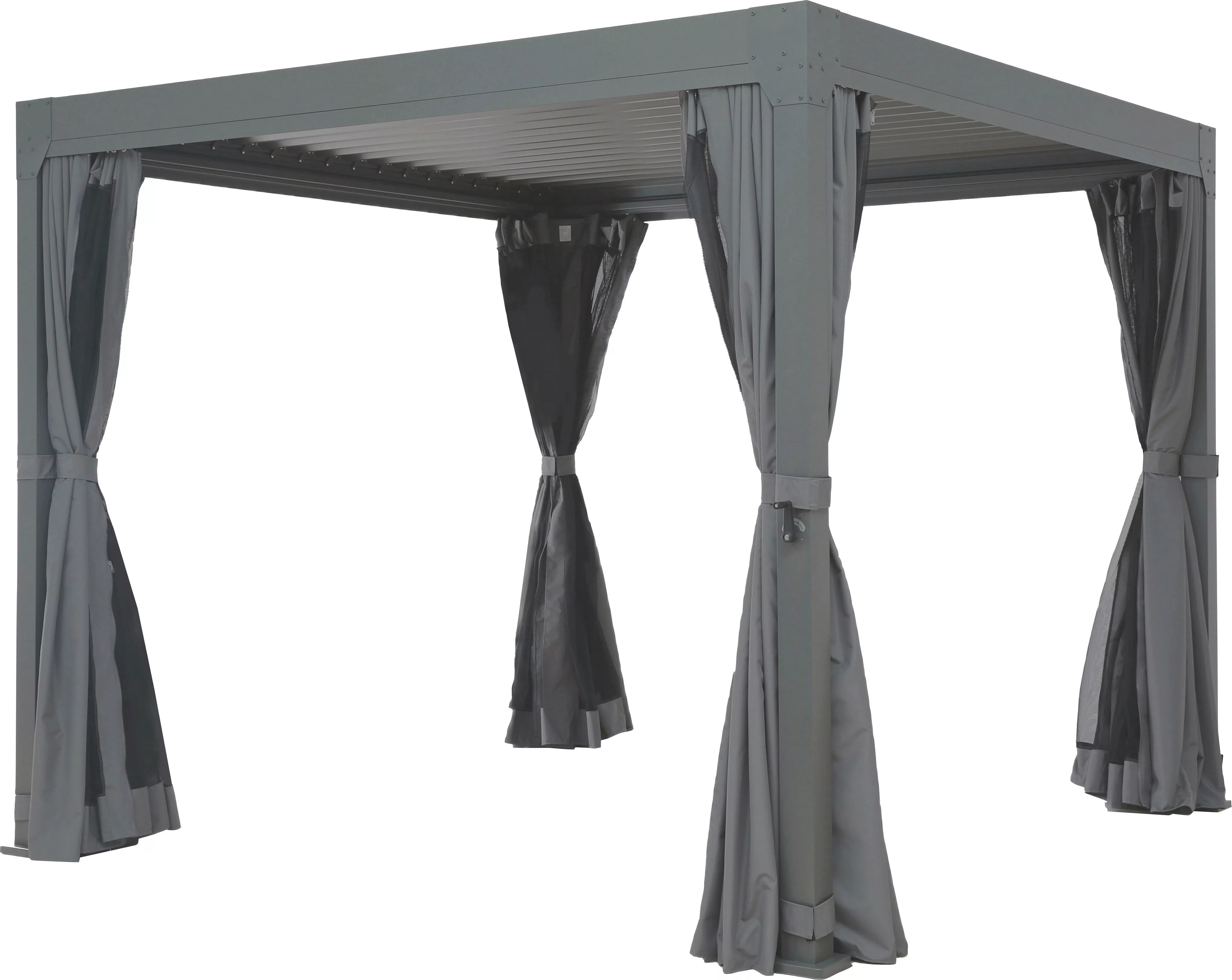 KONIFERA Pavillon "Palma", Pergola, mit Lamellendach, Sockelmaß: 300x300 cm günstig online kaufen