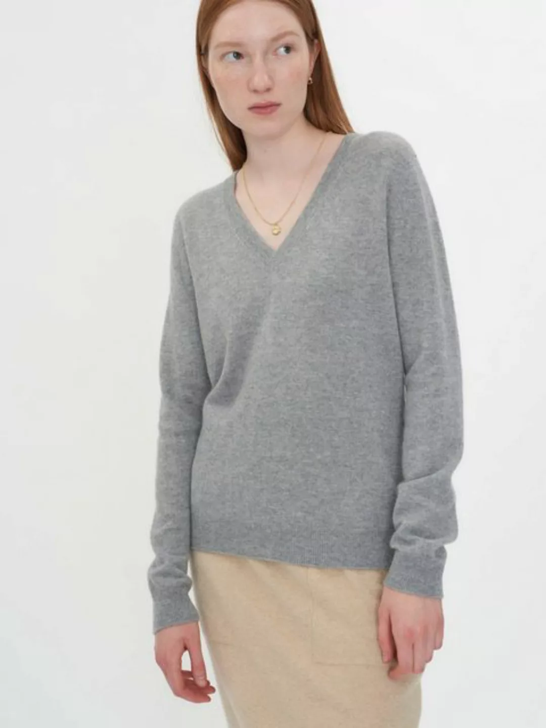 GOBI Cashmere V-Ausschnitt-Pullover Basic V-Ausschnitt Kaschmirpullover günstig online kaufen