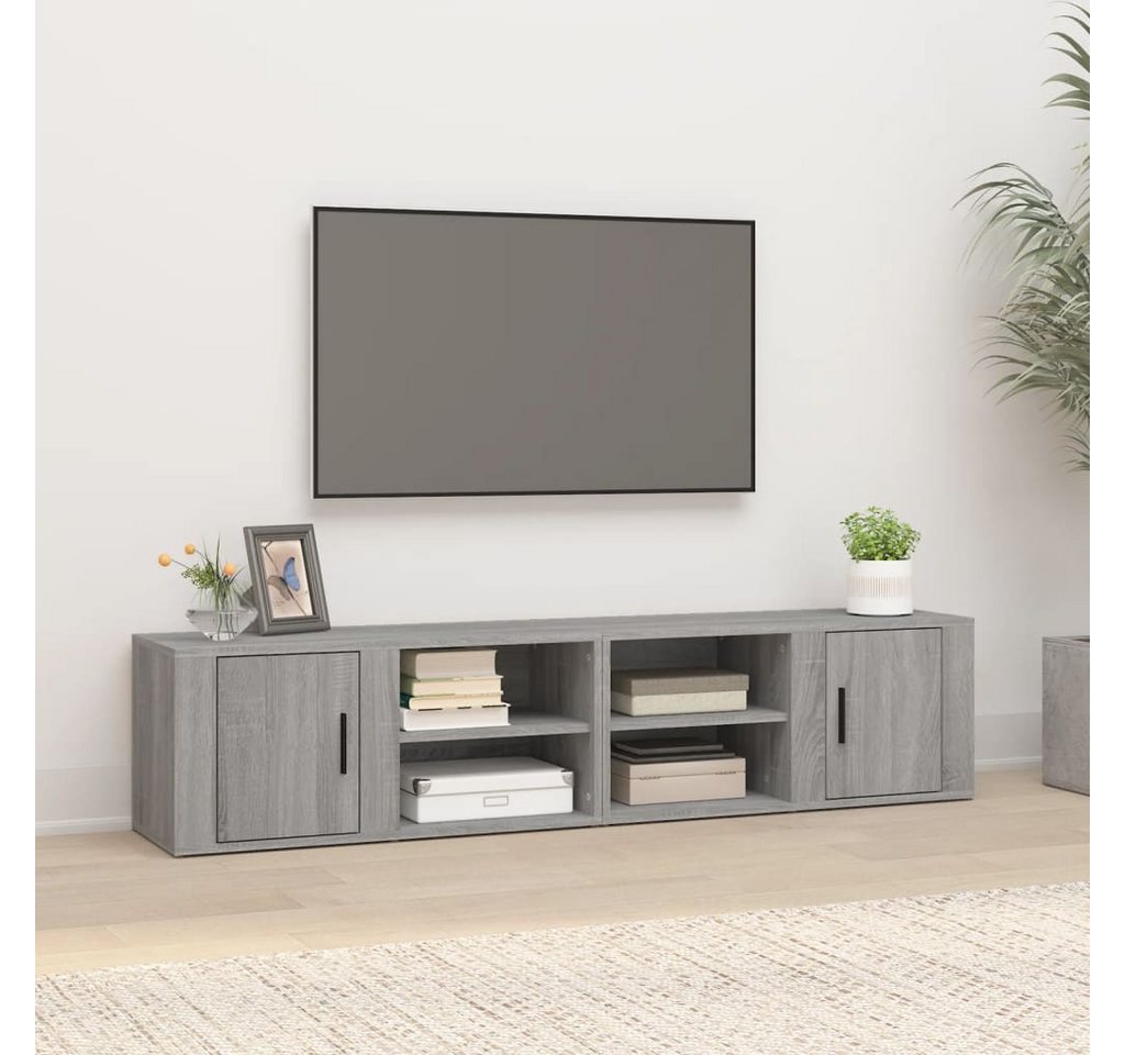 vidaXL TV-Schrank TV-Schränke 2 Stk Grau Sonoma 80x31,5x36 cm Spanplatte TV günstig online kaufen