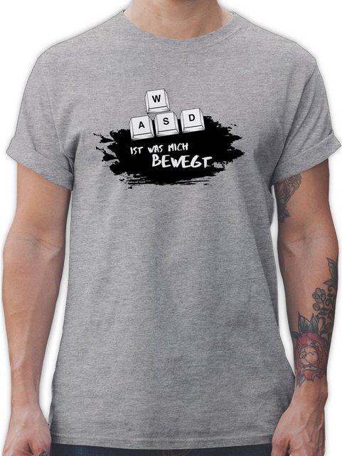 Shirtracer T-Shirt WASD ist was mich bewegt Nerd Geschenke günstig online kaufen