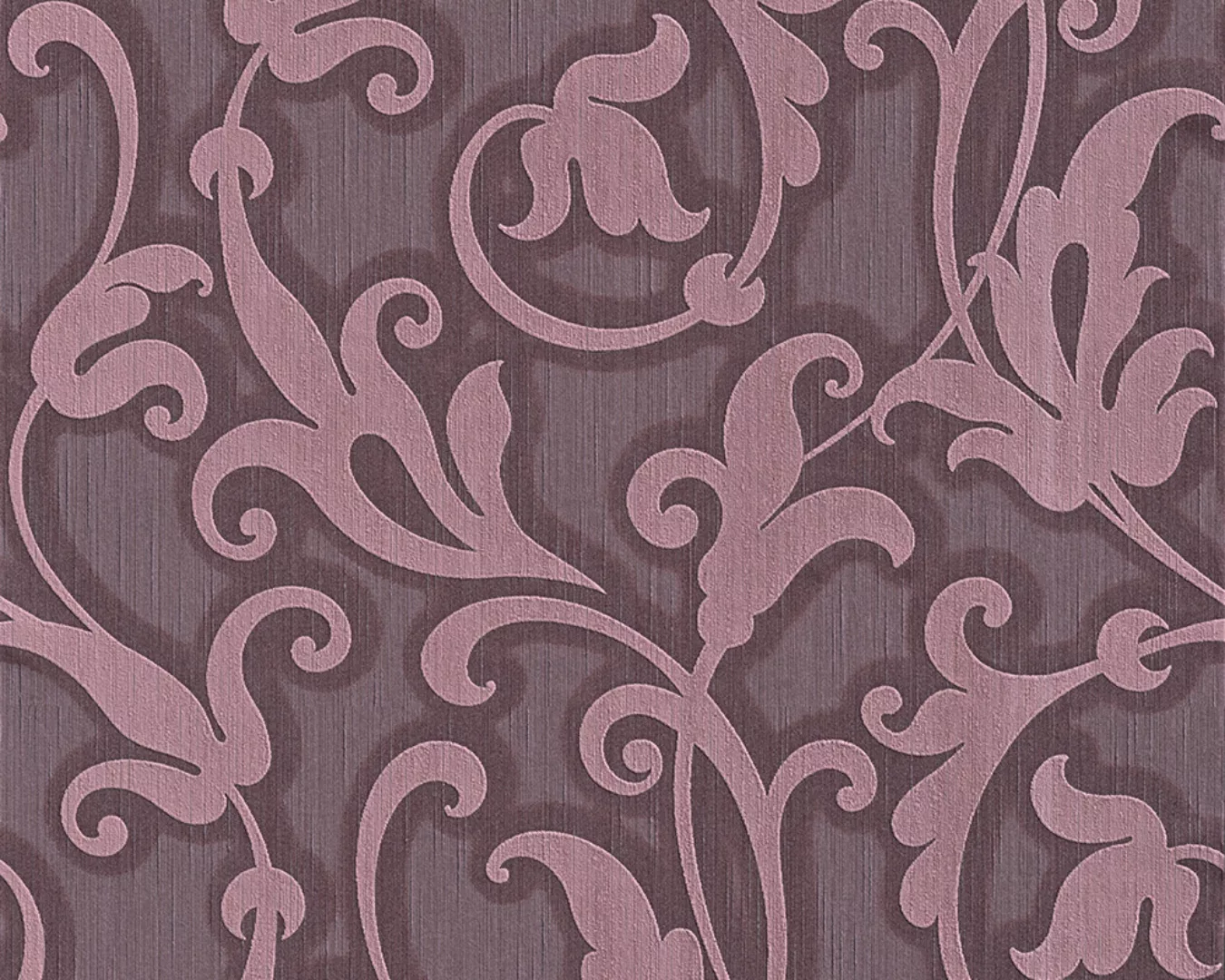 Bricoflor Ornament Textiltapete Grün Beige Dunkelgrüne Blätter Tapete in Gr günstig online kaufen