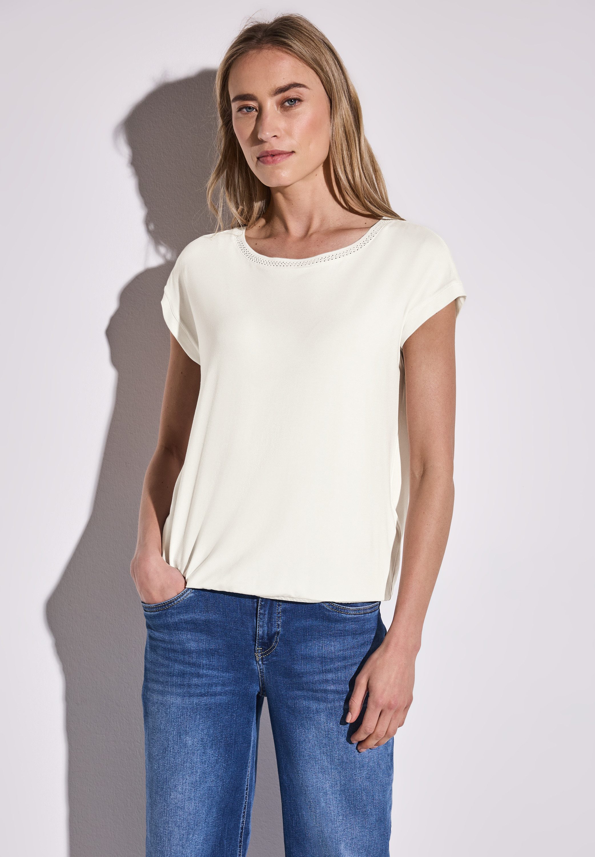 STREET ONE T-Shirt, mit U-Boot-Ausschnitt günstig online kaufen