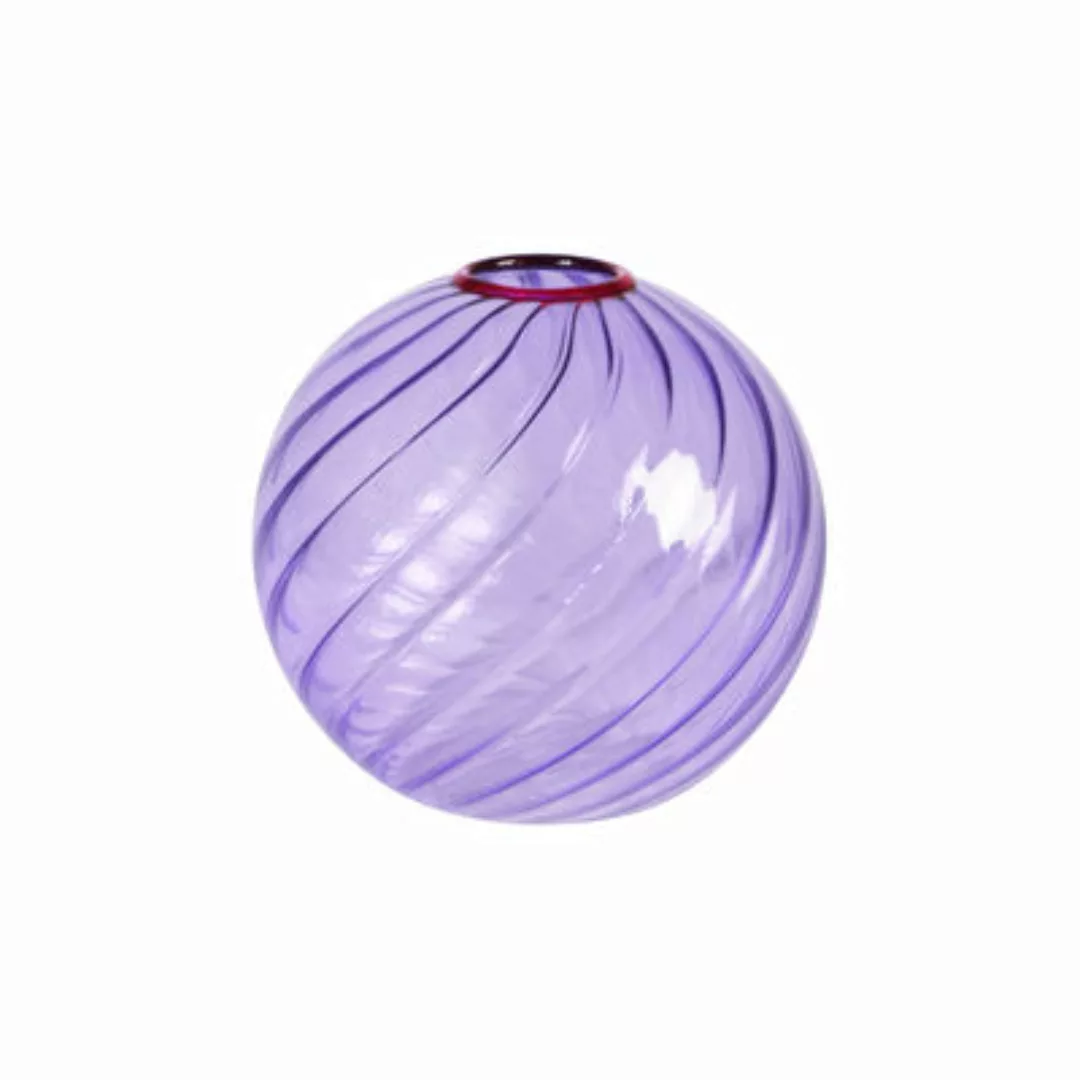 Vase Spiral glas violett / Ø 13 cm - Glas - & klevering - Violett günstig online kaufen