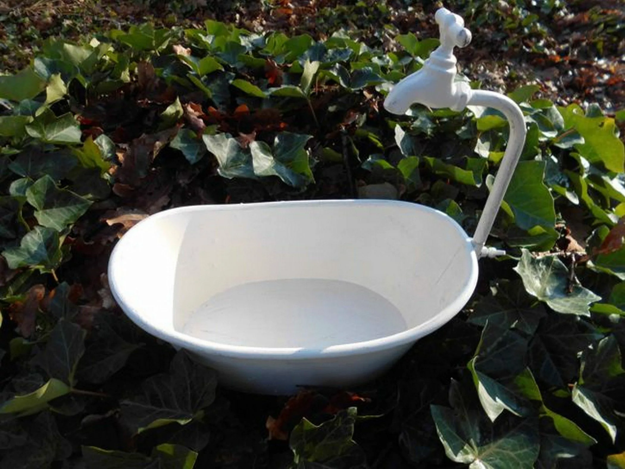 Deko-Impression Pflanzschale Wanne mit Deko-Wasserhahn Blumentopf günstig online kaufen