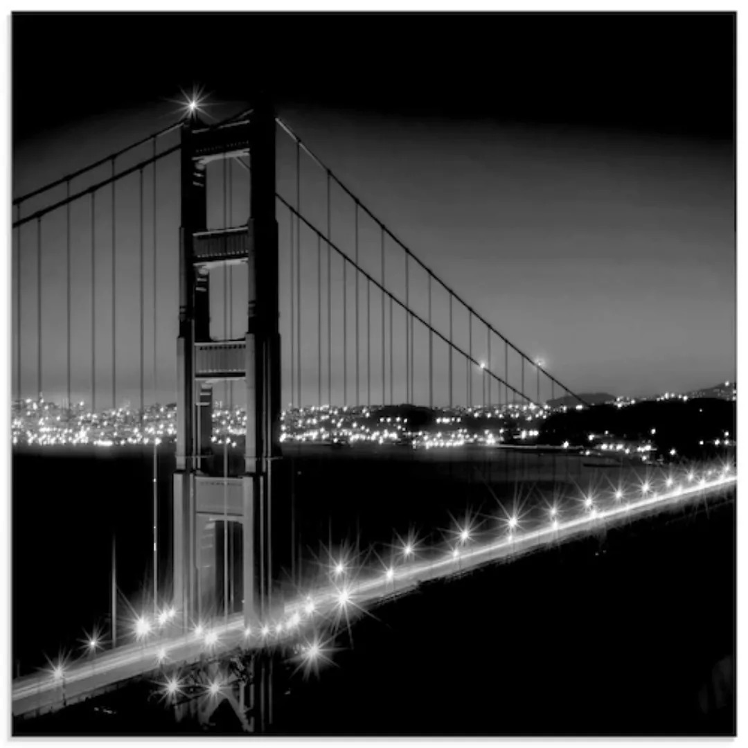 Artland Glasbild "Golden Gate Bridge am Abend I", Amerika, (1 St.), in vers günstig online kaufen
