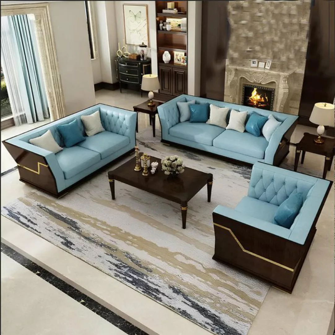 Xlmoebel Sofa Traditionelles Designer-Sofa-Set Polstermöbel Sitzgruppe 3-Si günstig online kaufen