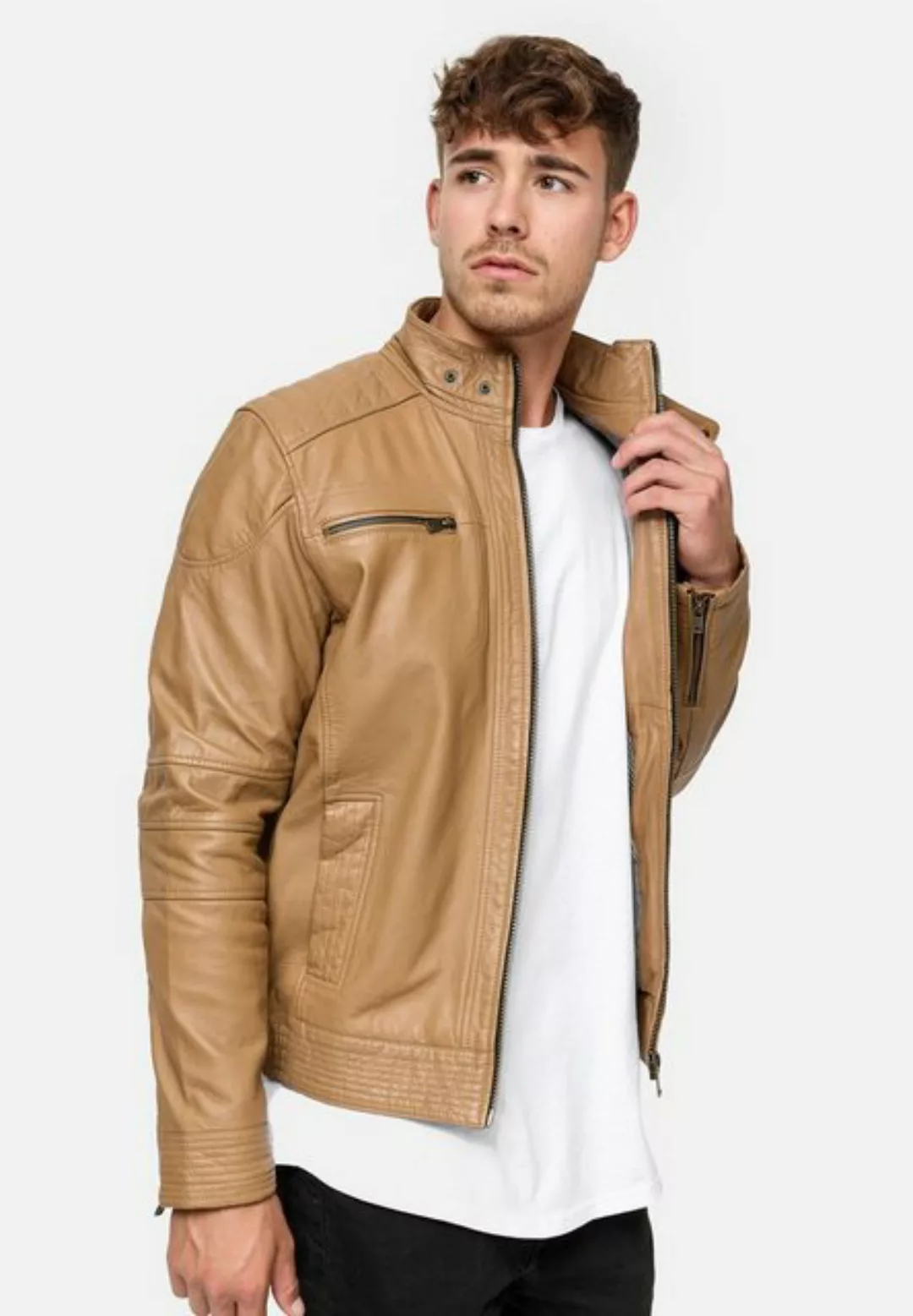 Indicode Lederjacke Germo günstig online kaufen