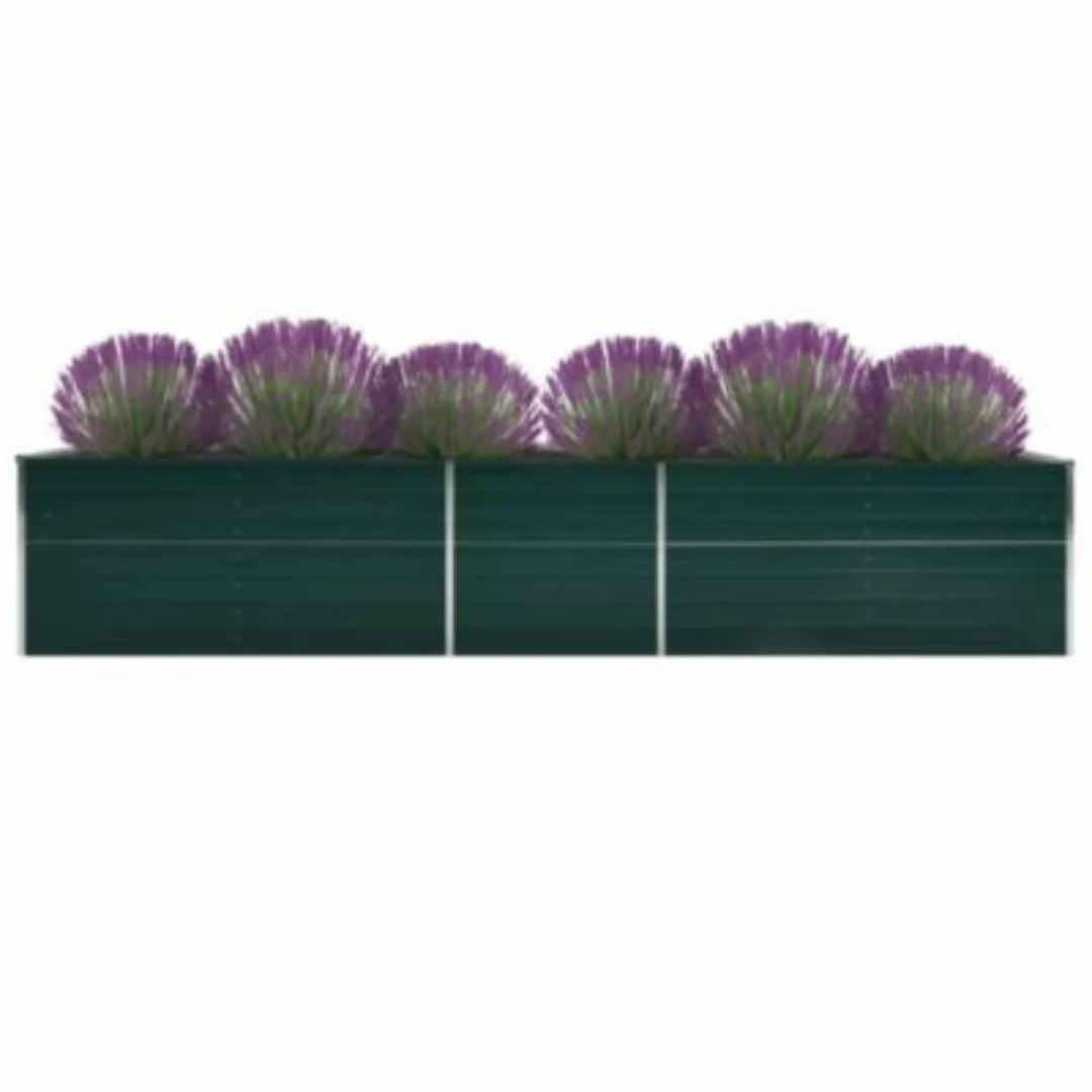 vidaXL Garten-Hochbeet Verzinkter Stahl 400x80x45 cm Grün Garten-Hochbeet b günstig online kaufen