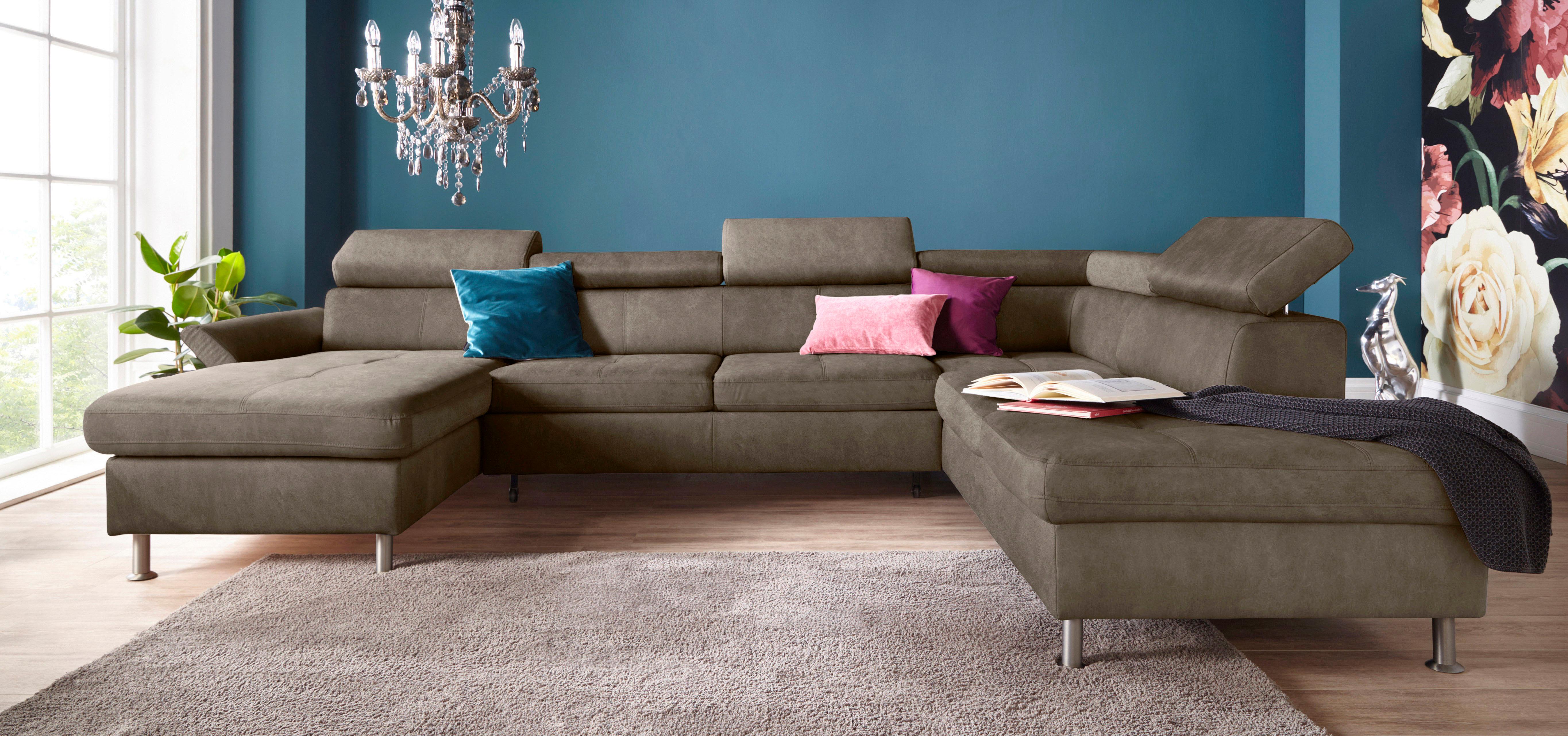 exxpo - sofa fashion Wohnlandschaft »Maretto, U-Form«, inkl. Kopf- bzw. Rüc günstig online kaufen