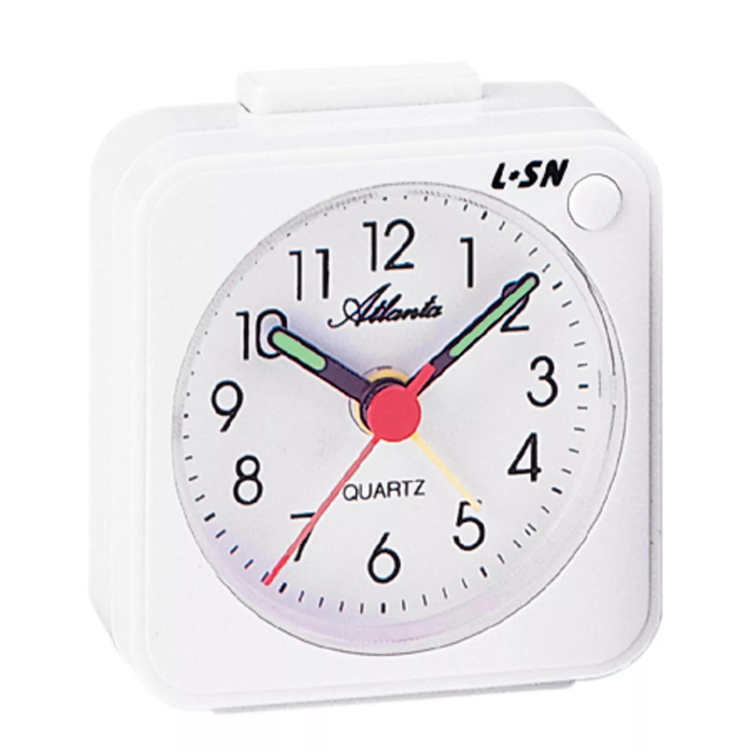 Atlanta 1230/0 Wecker Quarz Analog Weiß Mit Licht Snooze günstig online kaufen