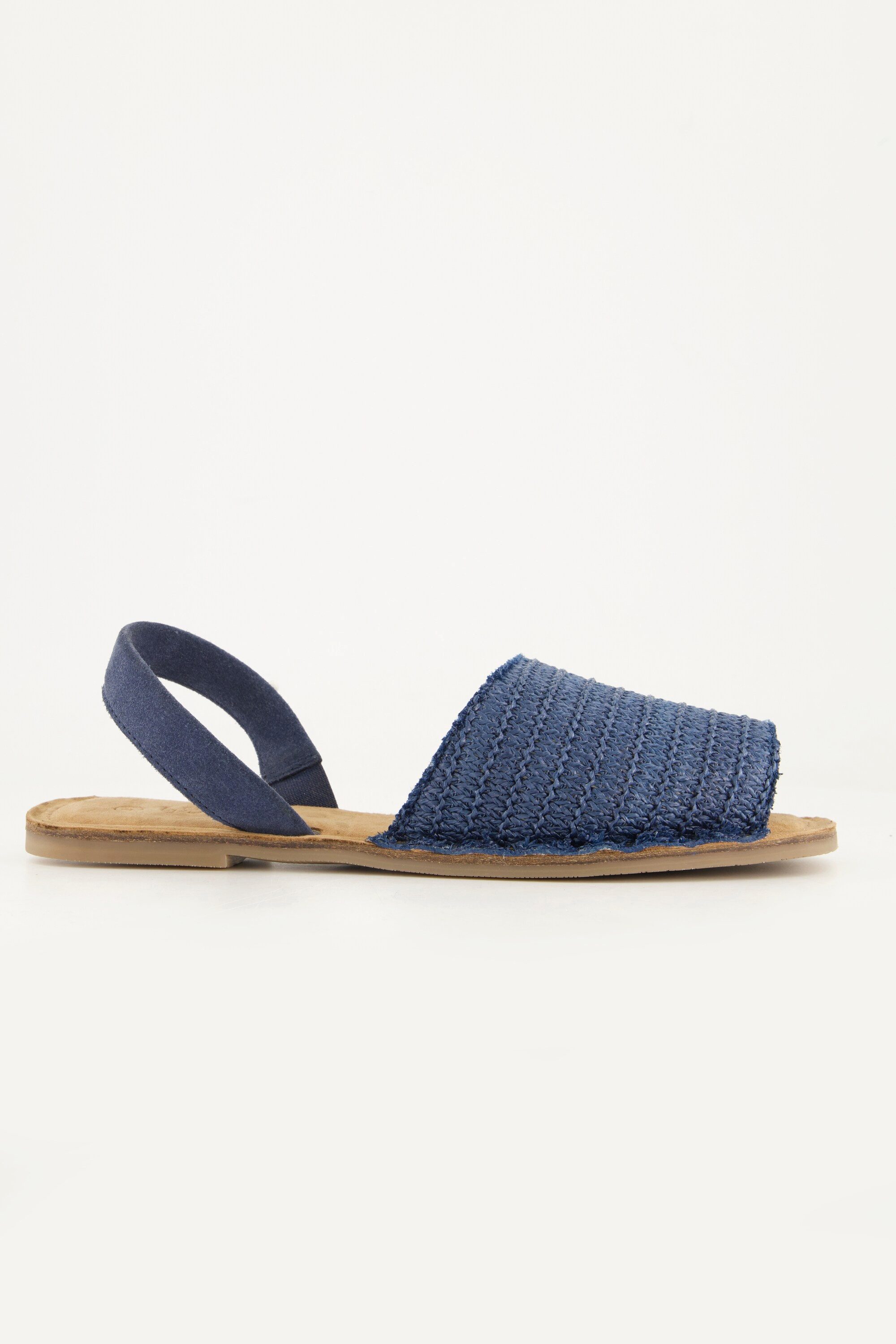 Ulla Popken Slingback-Sandale Raffia Suede Weite günstig online kaufen