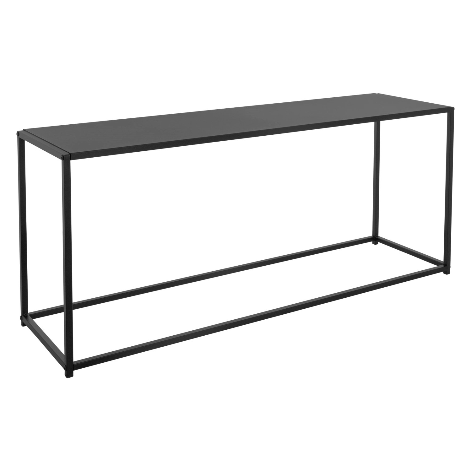 ML-Design Couchtisch 115x32x50,5 cm Schwarz Rechteckiger Metallgestell Deko günstig online kaufen