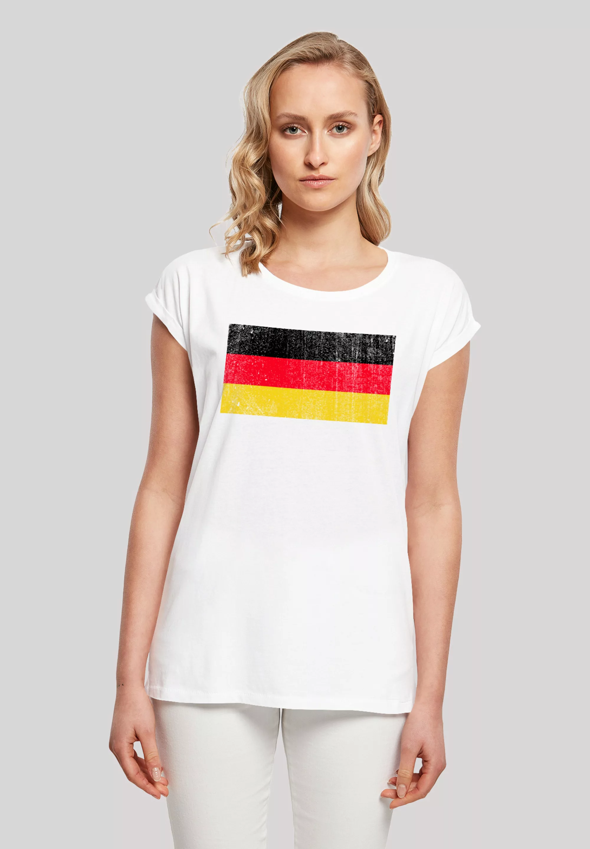F4NT4STIC T-Shirt "Germany Deutschland Flagge distressed", Print günstig online kaufen