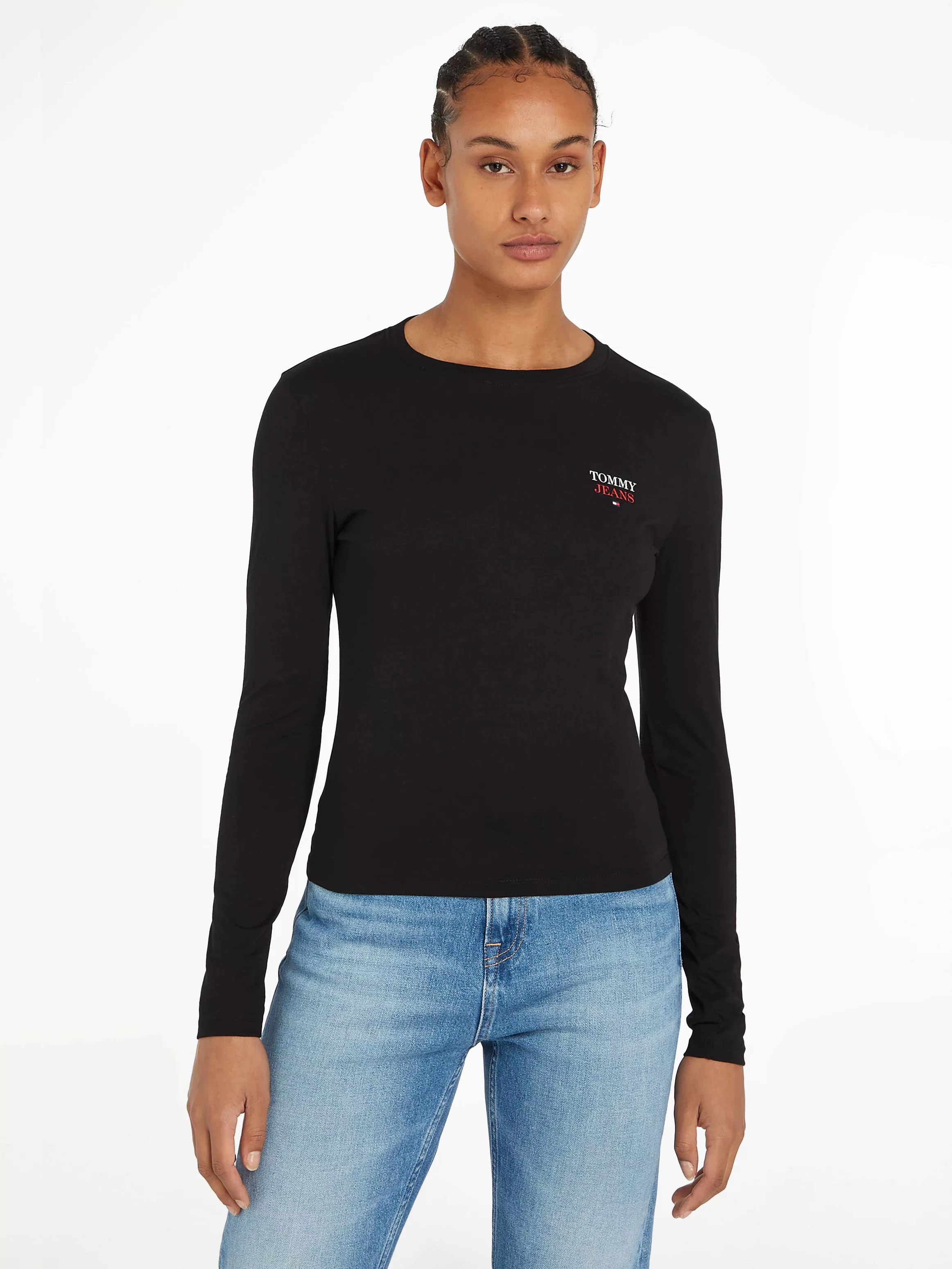 Tommy Jeans Langarmshirt "TJW SLIM ESSENTIAL LOGO 2 LS", mit Tommy Jeans Lo günstig online kaufen