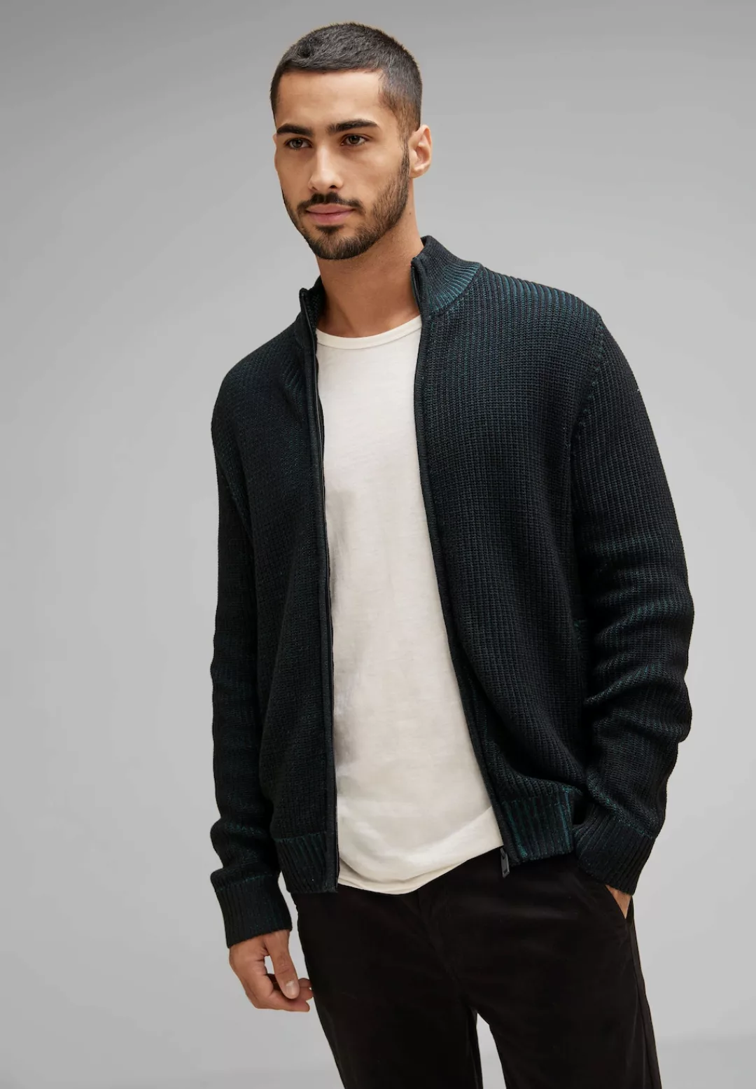 STREET ONE MEN Strickjacke, soft und weich günstig online kaufen