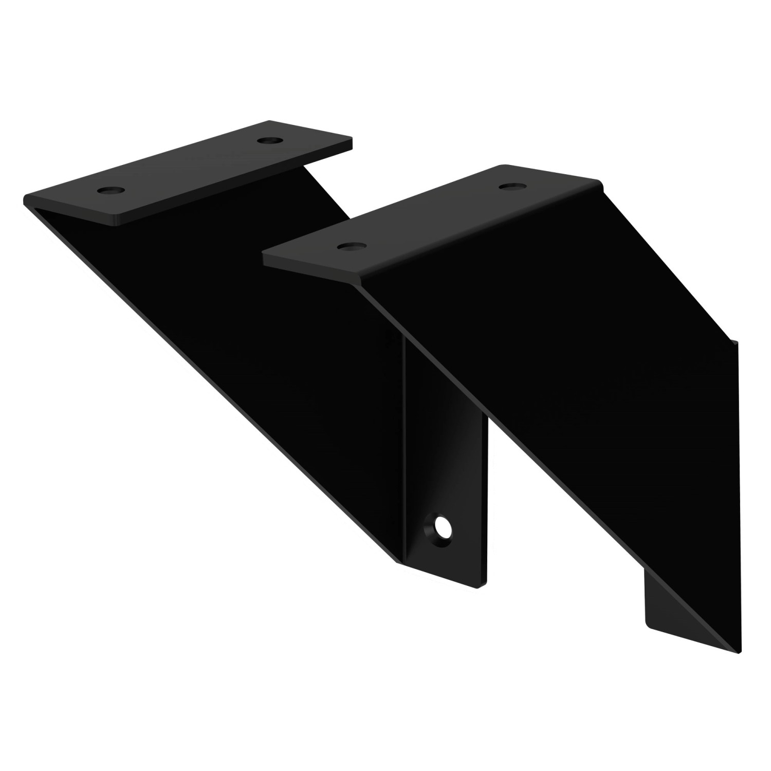ML-Design 2 Stück Regalhalterung 15cm Schwarz Metall Dreieckige Regalhalter günstig online kaufen