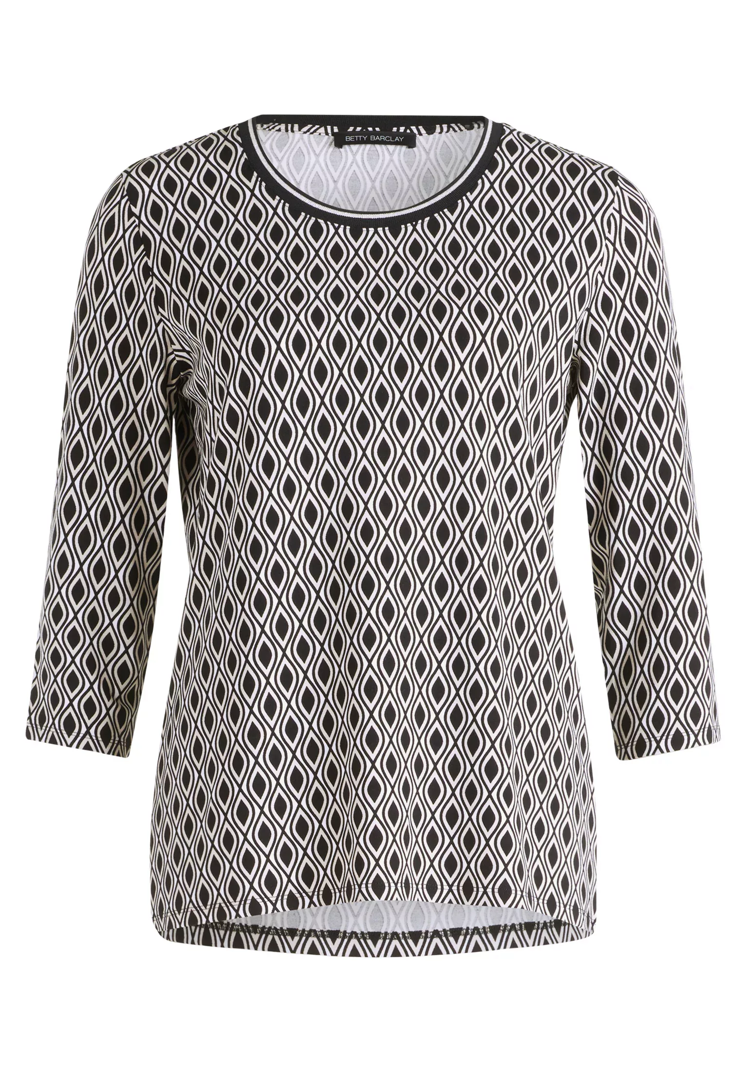 Betty Barclay Kurzarmshirt "Betty Barclay Basic Shirt mit Print", Rippbündc günstig online kaufen