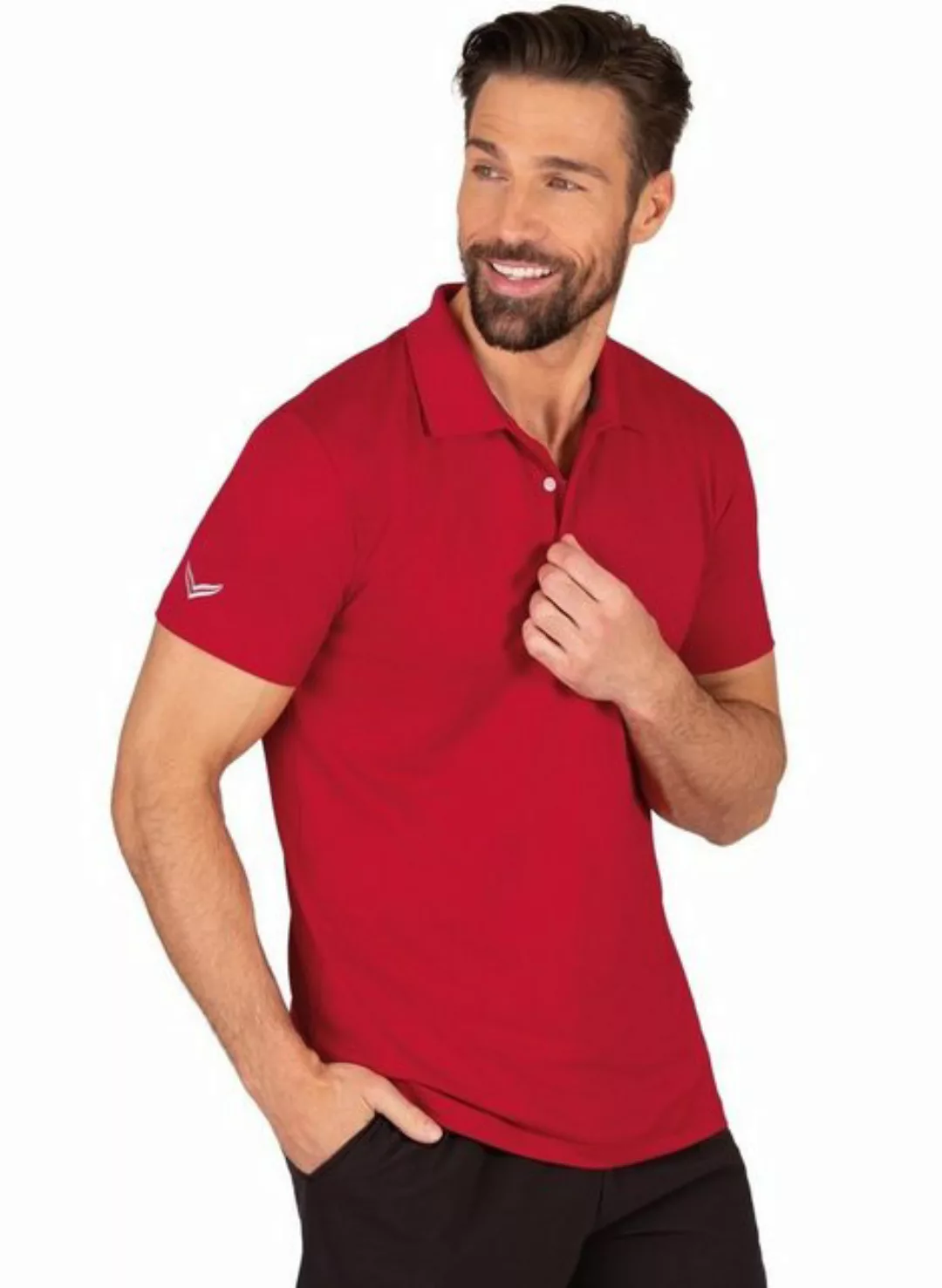 Trigema Poloshirt TRIGEMA Poloshirt aus Polyester mit Knopfleiste (1-tlg) günstig online kaufen
