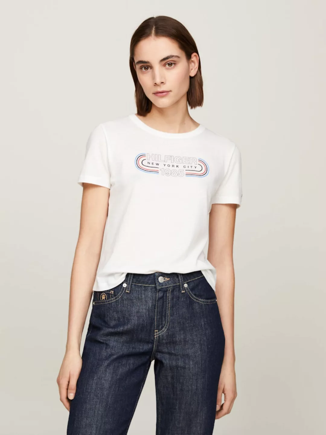 Tommy Hilfiger Damen T-Shirt Ww0ww41203 günstig online kaufen