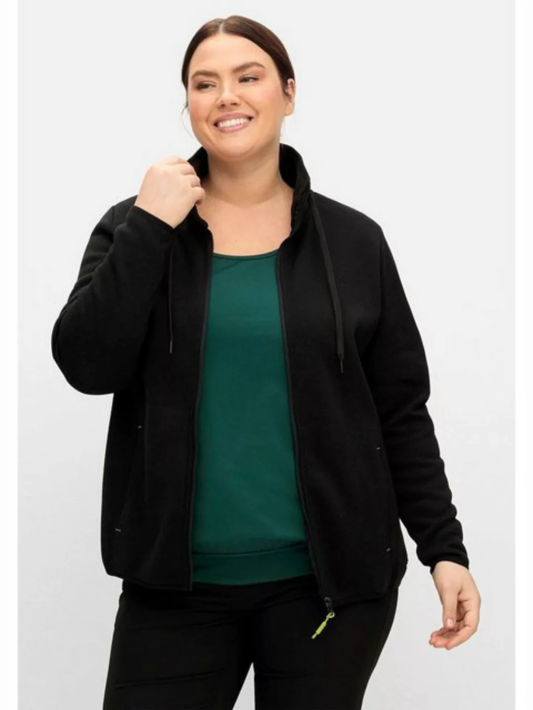 Sheego Strickjacke "Große Größen", aus funktionalem Strickfleece günstig online kaufen