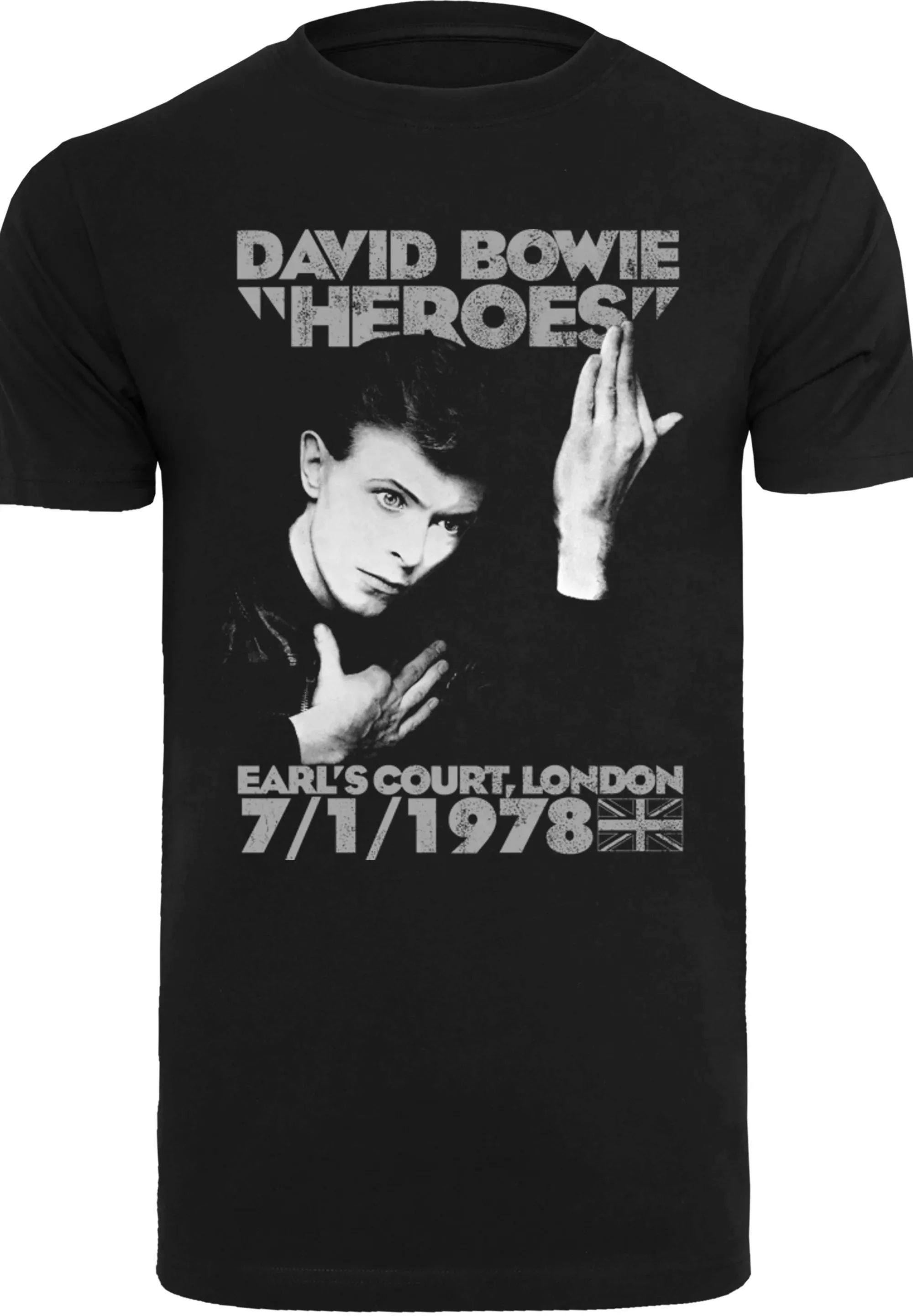 F4NT4STIC T-Shirt "David Bowie Earls Court Heroes", Print günstig online kaufen