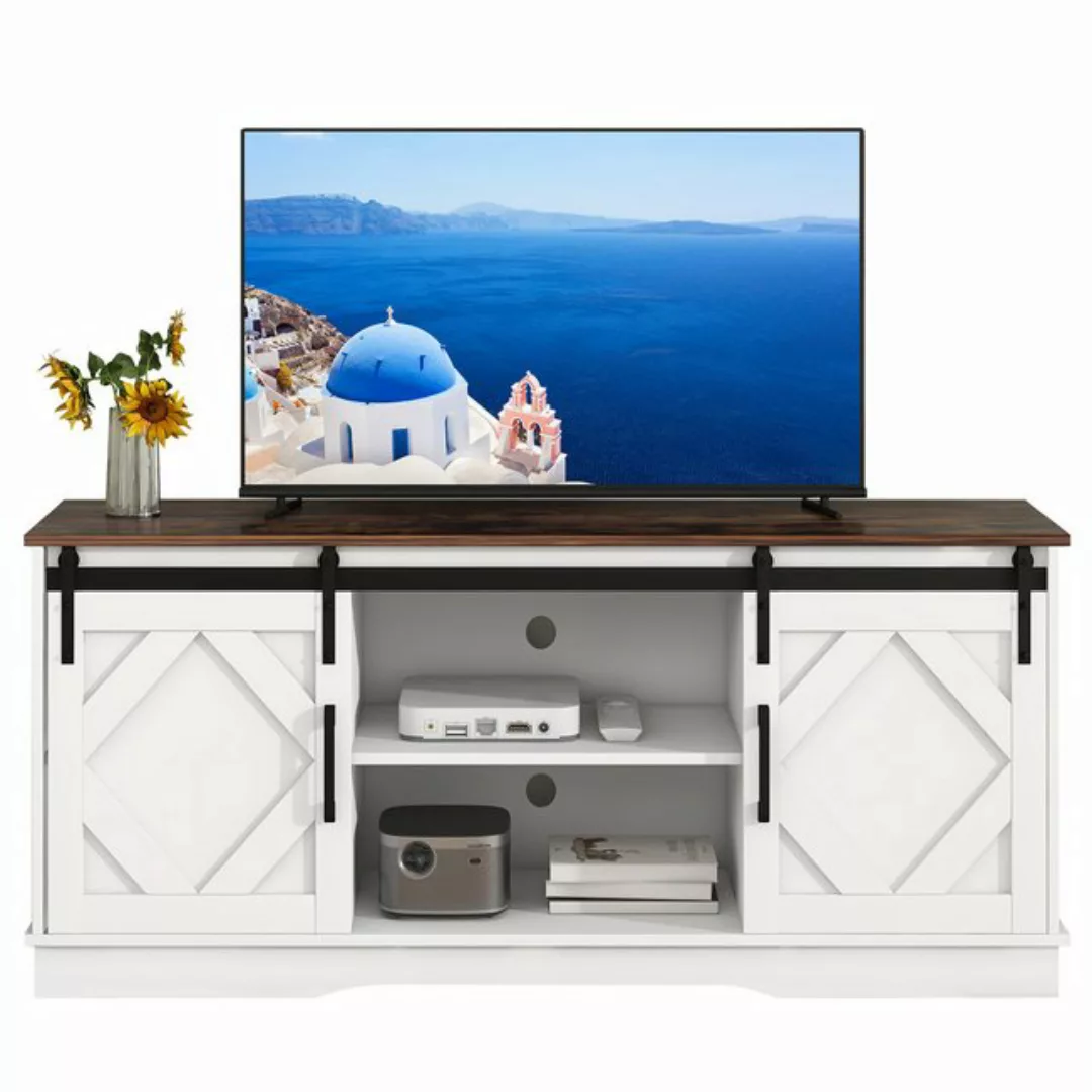 PFCTART TV-Schrank TV Stand, Sideboard, mit 2 klassischen Schiebetüren (für günstig online kaufen