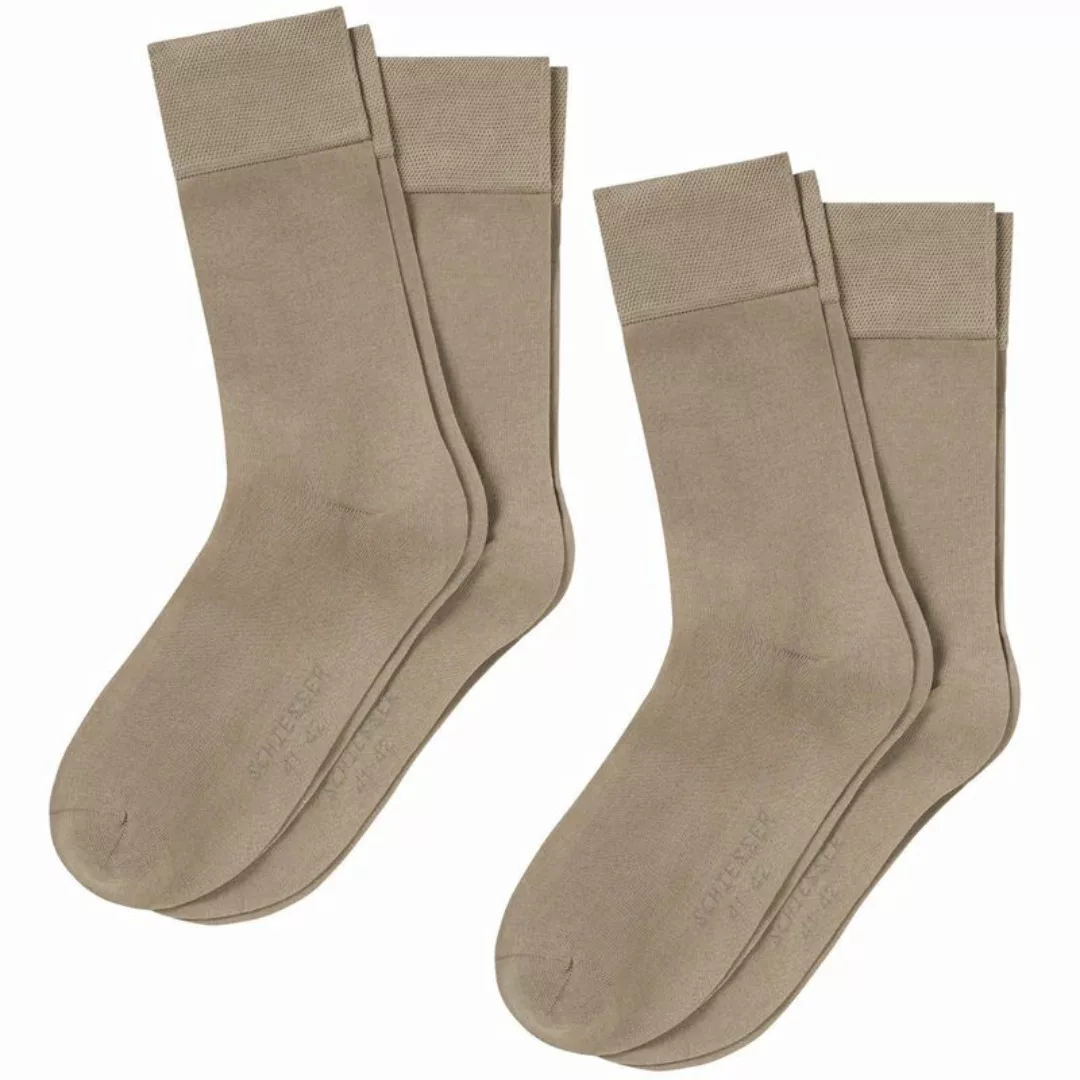 Schiesser 2 Pack Herren Socken, Extrafein, Uni,Größe 41-46 - Farbauswahl / günstig online kaufen