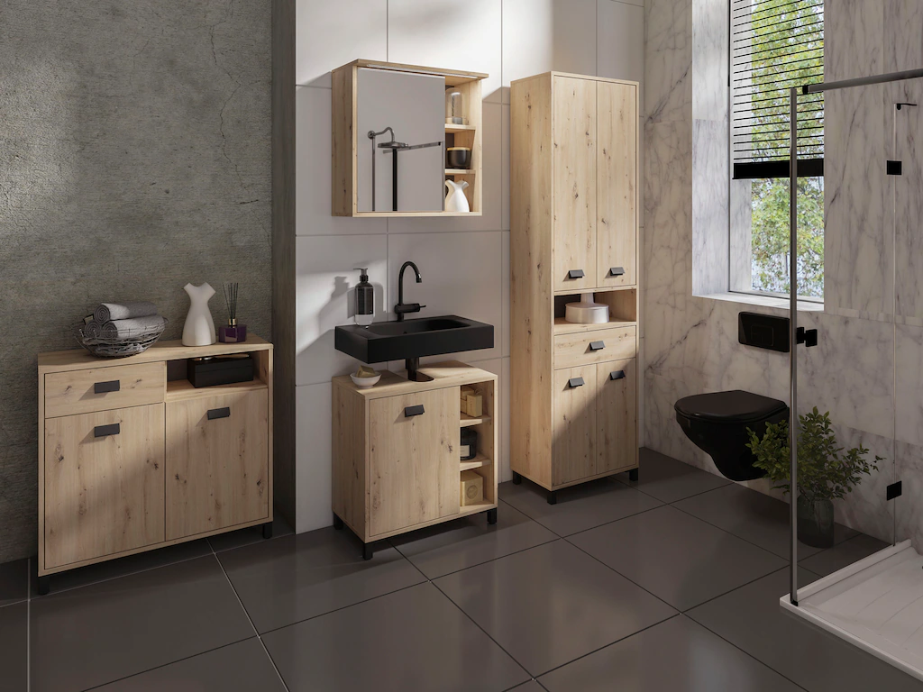byLIVING Waschbeckenunterschrank "Wellness", (1 St.), 60cm Waschbeckenunter günstig online kaufen