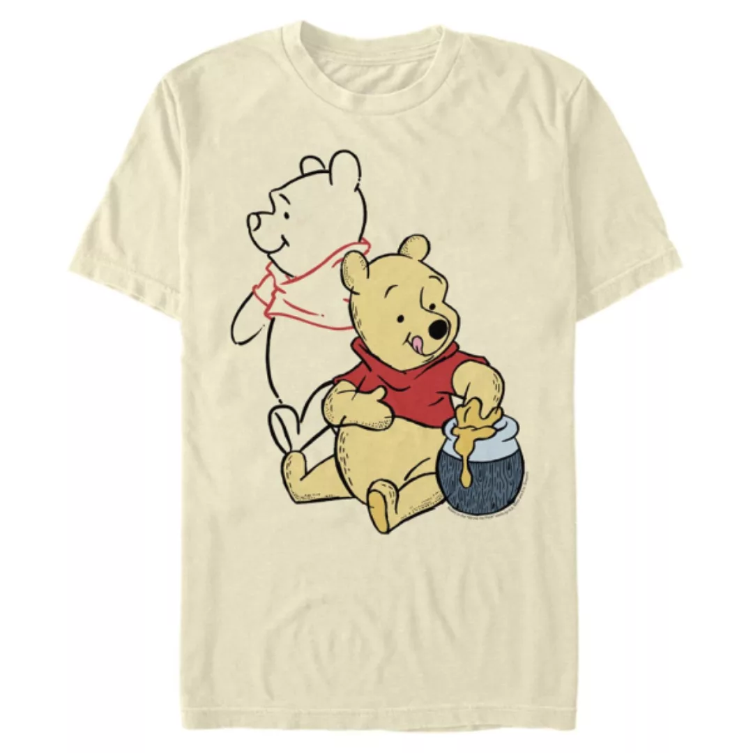Disney - Winnie Puuh - Winnie Puuh Pooh Line art - Männer T-Shirt günstig online kaufen