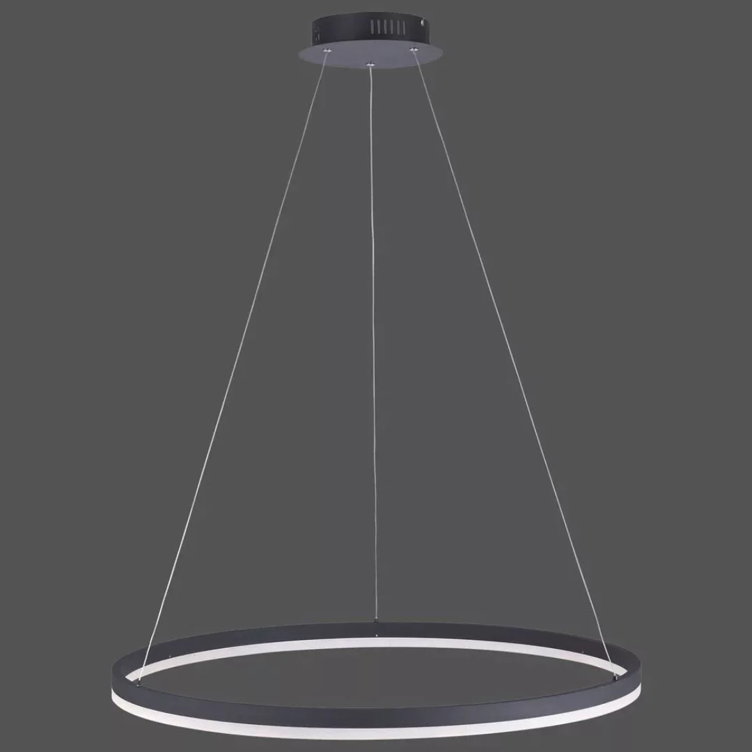 Paul Neuhaus LED-Pendelleuchte Titus Anthrazit Ø 80 cm günstig online kaufen