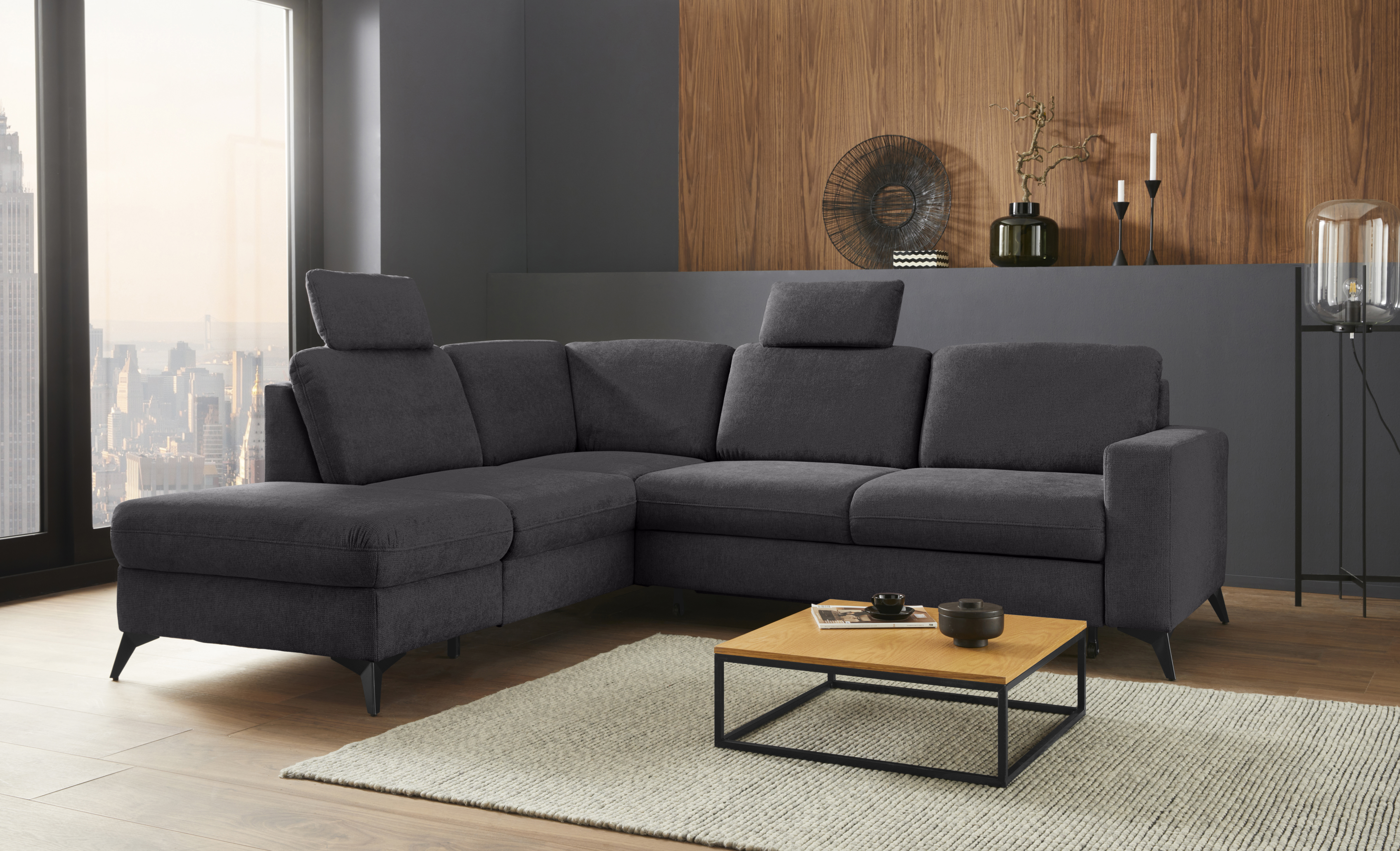 Places of Style Ecksofa Lolland L-Form, Wahlweise mit Bettfunktion und Stau günstig online kaufen