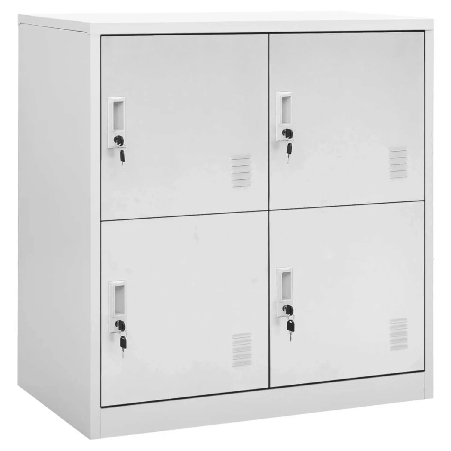vidaXL Fächerschrank Schließfachschränke 2 Stk. Hellgrau günstig online kaufen