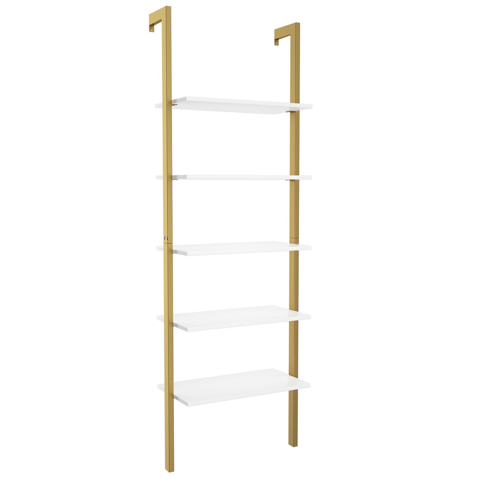 COSTWAY Leiterregal Bücherregal, 5-stufig, mit Metallrahmen, günstig online kaufen