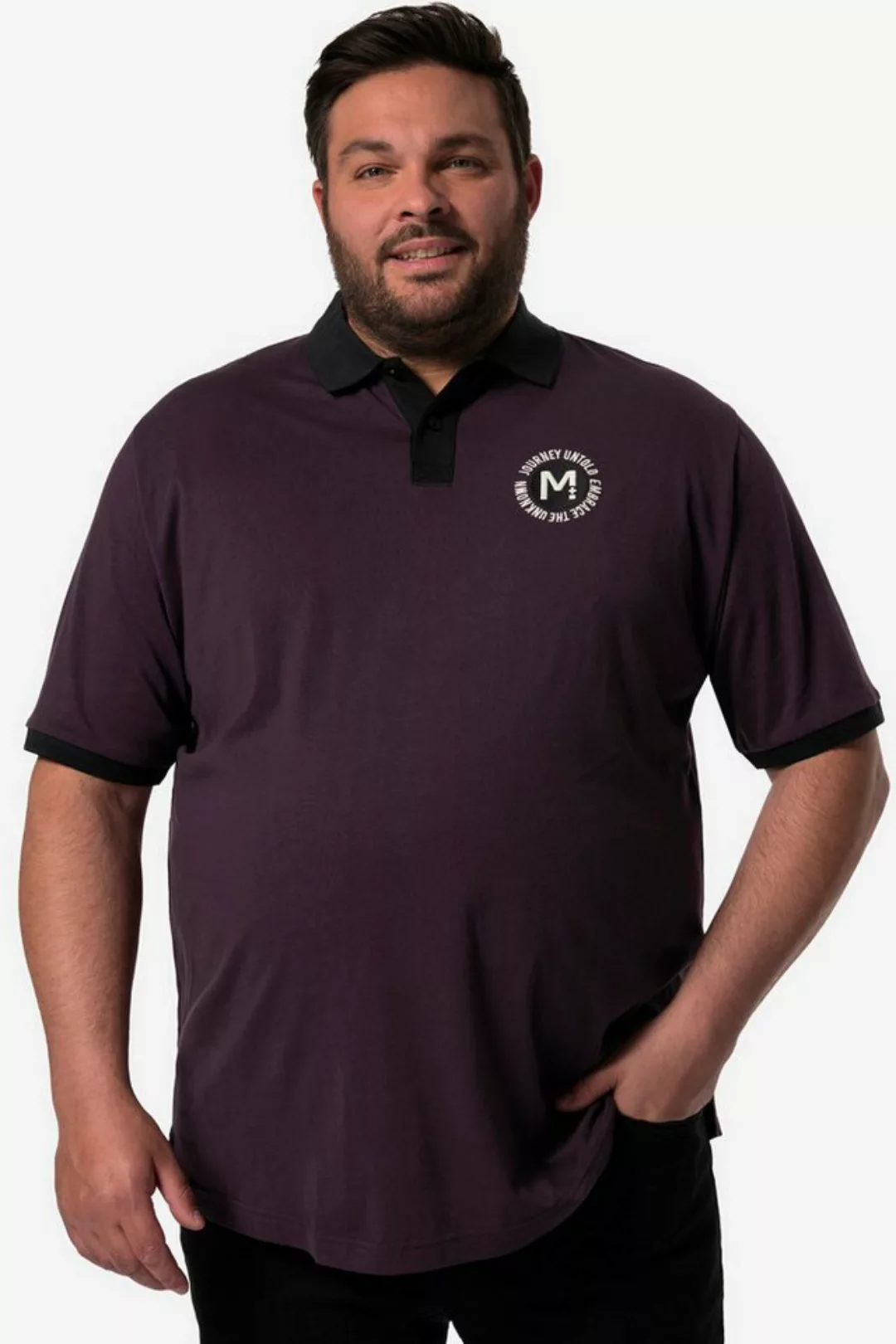 Men Plus Poloshirt Men+ Poloshirt Halbarm Brust-Druck bis 8 XL günstig online kaufen