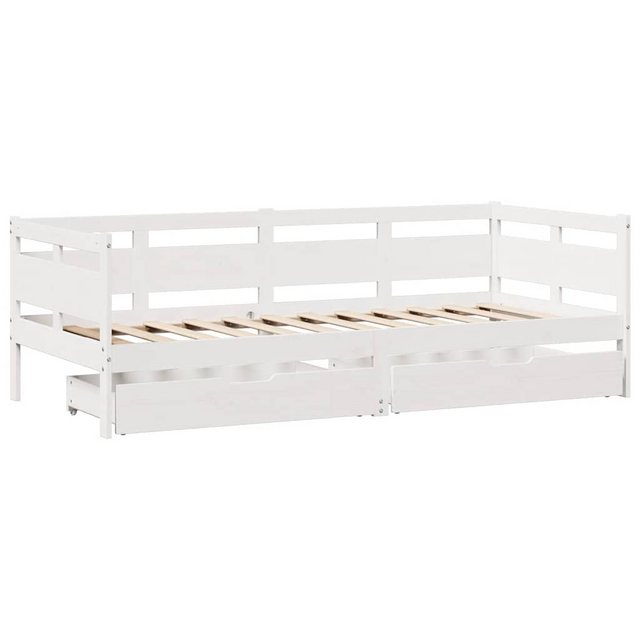 vidaXL Bett Tagesbett mit Schubladen Weiß 90x200 cm Kiefernholz günstig online kaufen