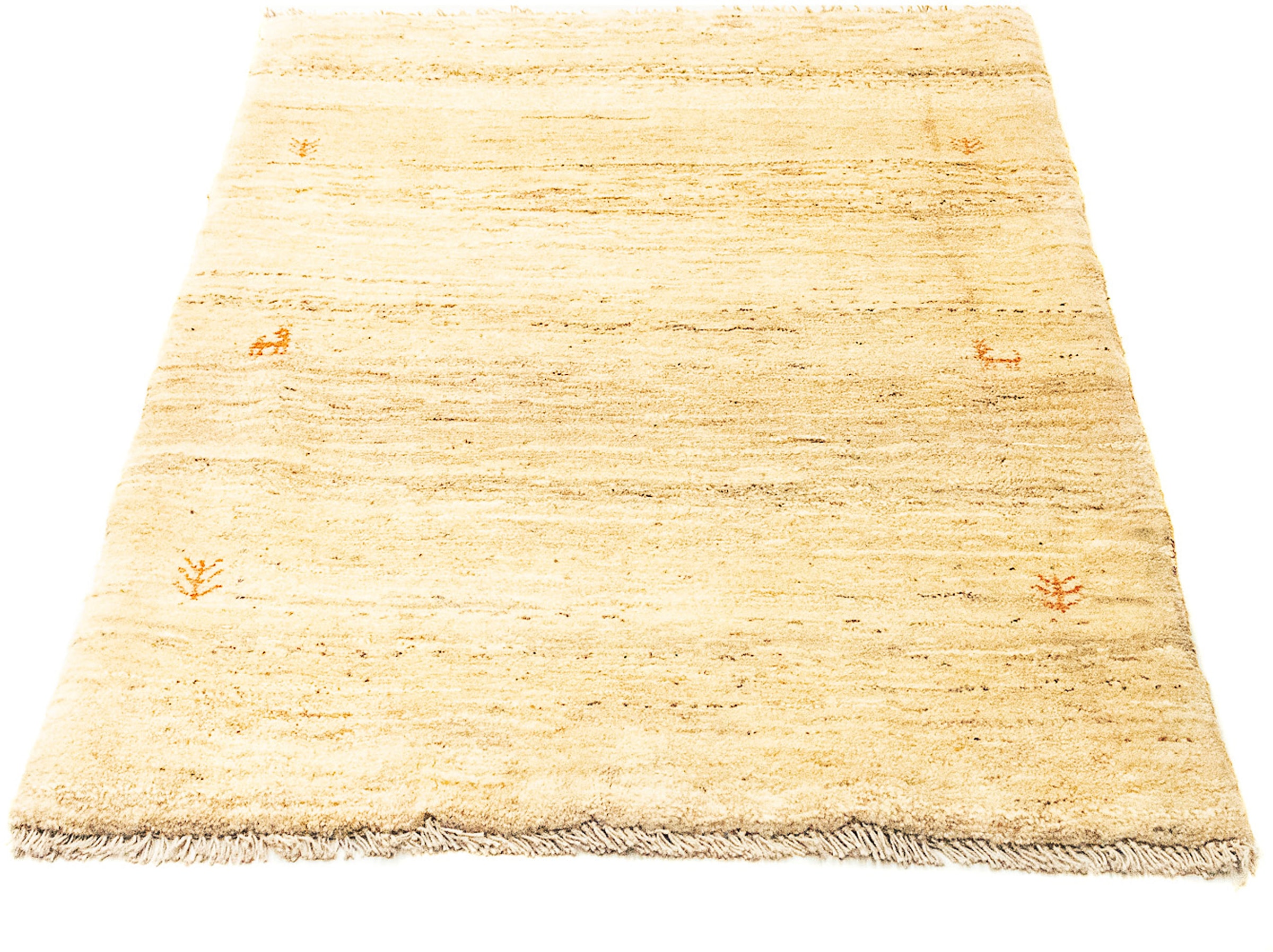 morgenland Wollteppich »Gabbeh - Perser - 130 x 87 cm - beige«, rechteckig, günstig online kaufen