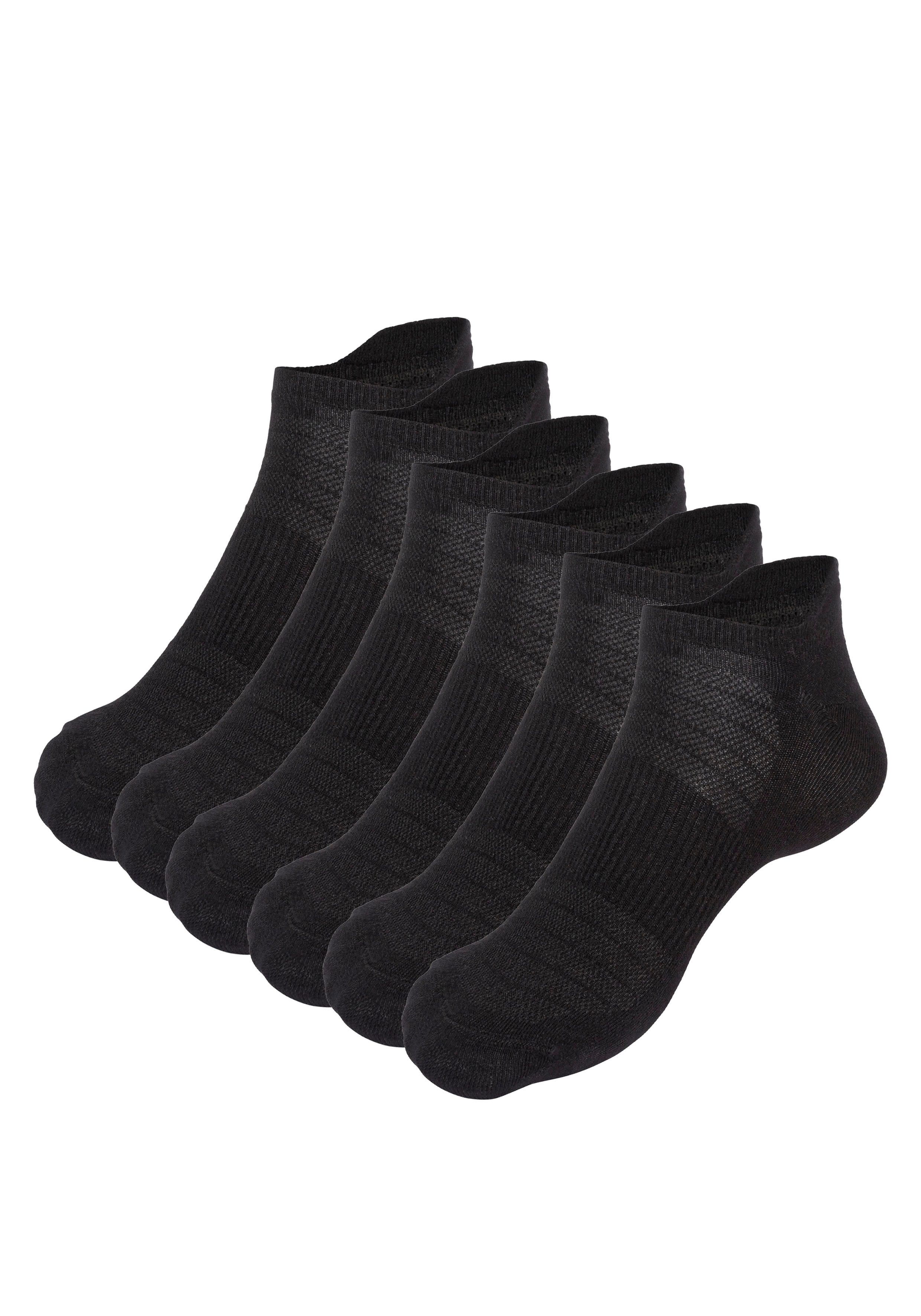 Apollo Füßlinge, (6er Pack), Sneakersocken mit Fersenlasche, Bambus, Komfor günstig online kaufen