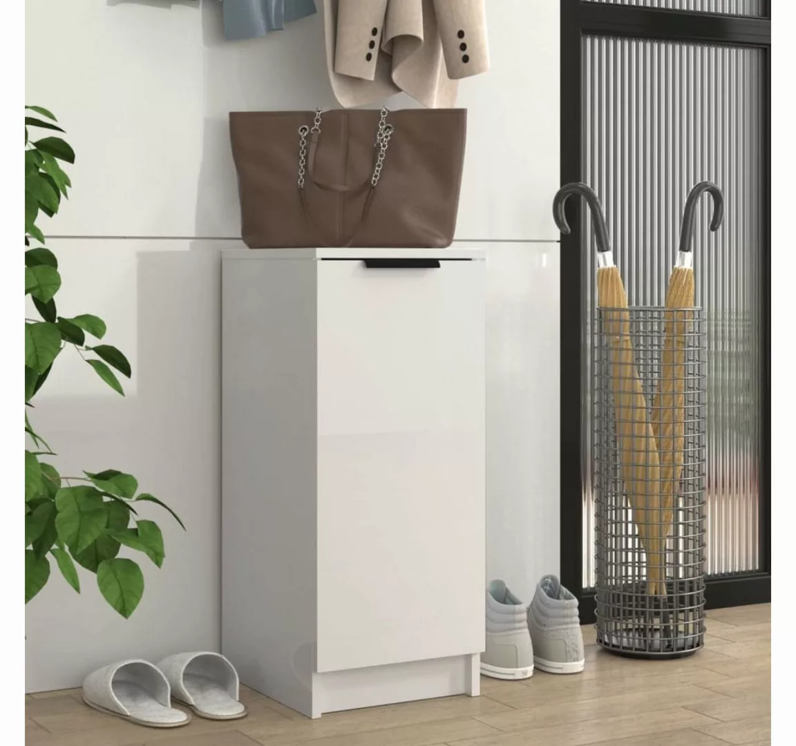 furnicato Schuhschrank Hochglanz-Weiß 30x35x70 cm Holzwerkstoff günstig online kaufen