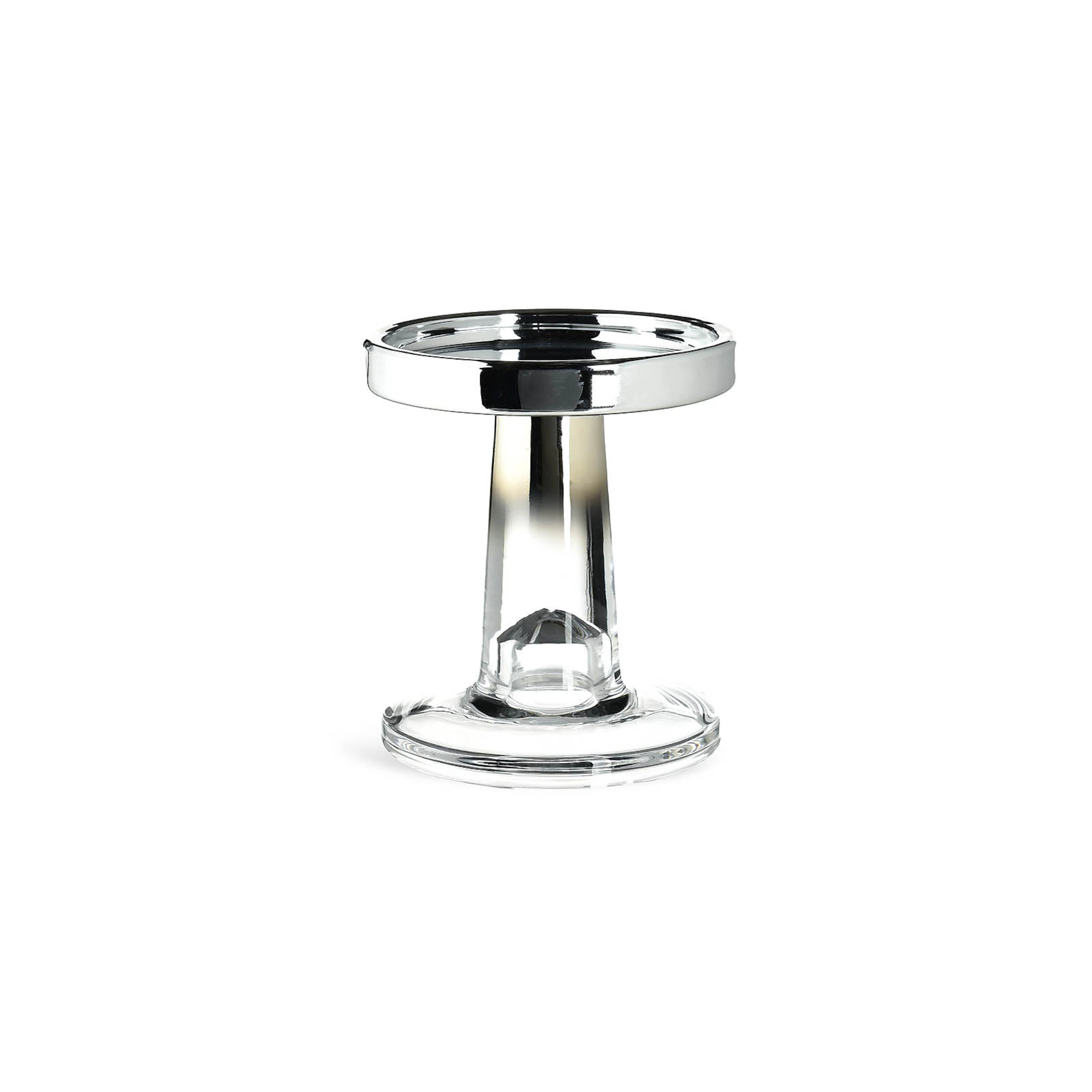 Kerzenhalter Glas ca.D10xH11cm, silber günstig online kaufen