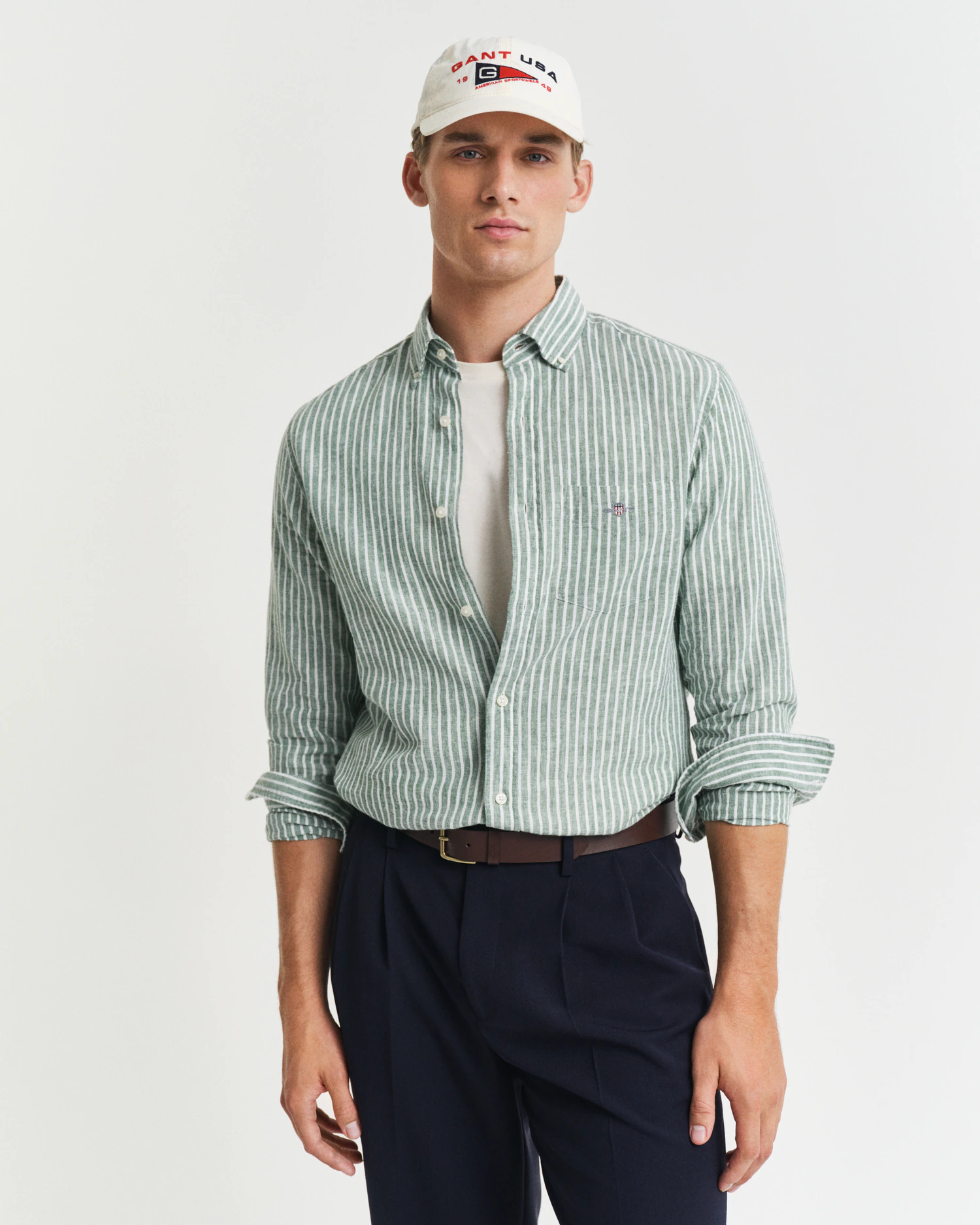 Gant Langarmhemd "REG COTTON LINEN STRIPE SHIRT", leicht, luftig und atmung günstig online kaufen