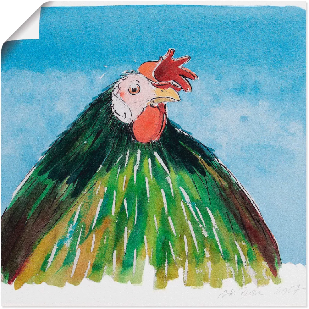 Artland Poster "Eitler Hahn", Vögel, (1 St.), als Leinwandbild, Wandaufkleb günstig online kaufen