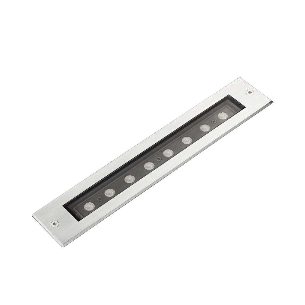 LED Bodeneinbauleuchte Falls in Edelstahl und Transparent 8W 672lm IP67 günstig online kaufen