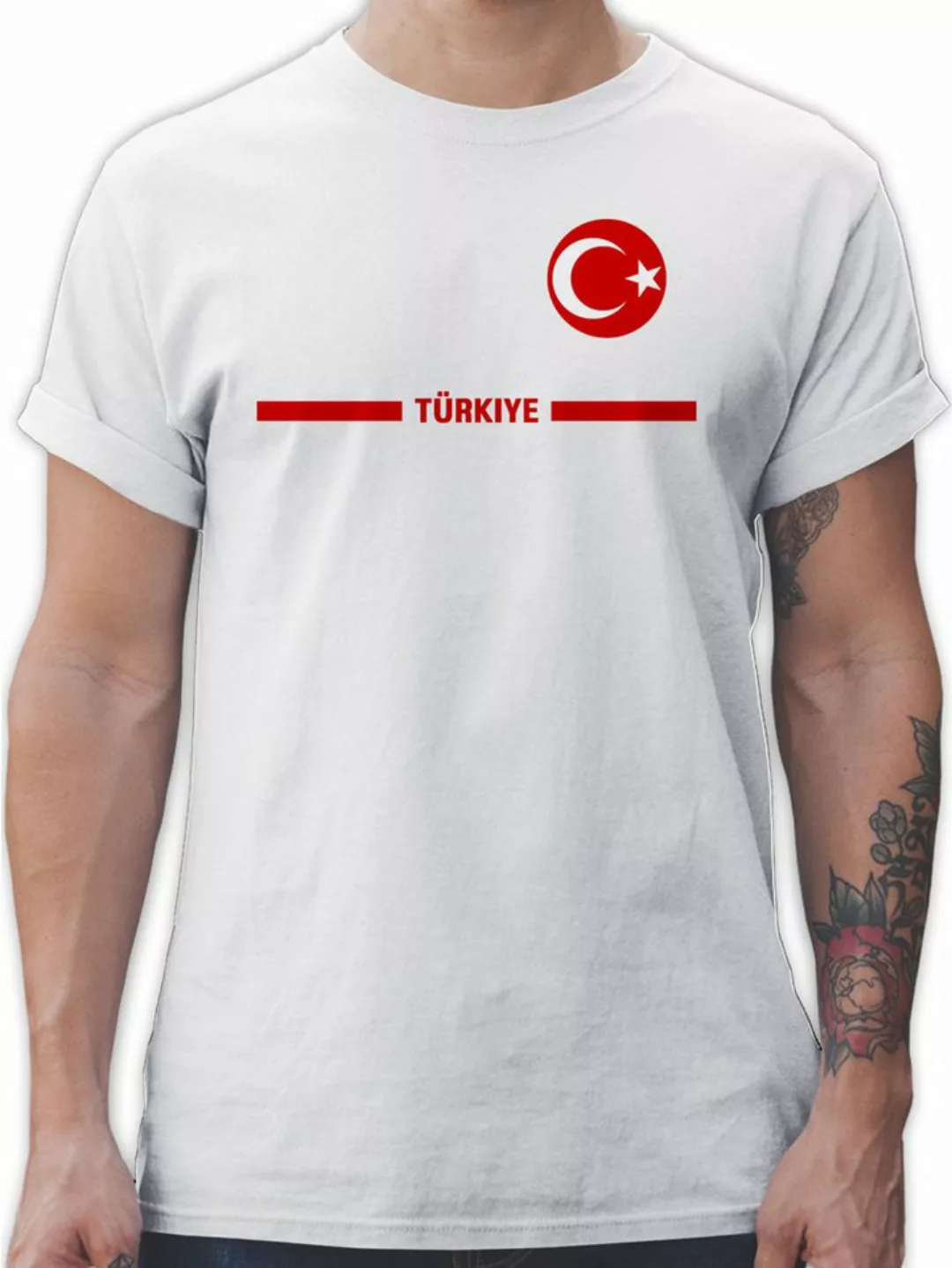 Shirtracer T-Shirt Türkei Trikot Wappen, Türkiye mit Stolz, Türkisches Fan- günstig online kaufen